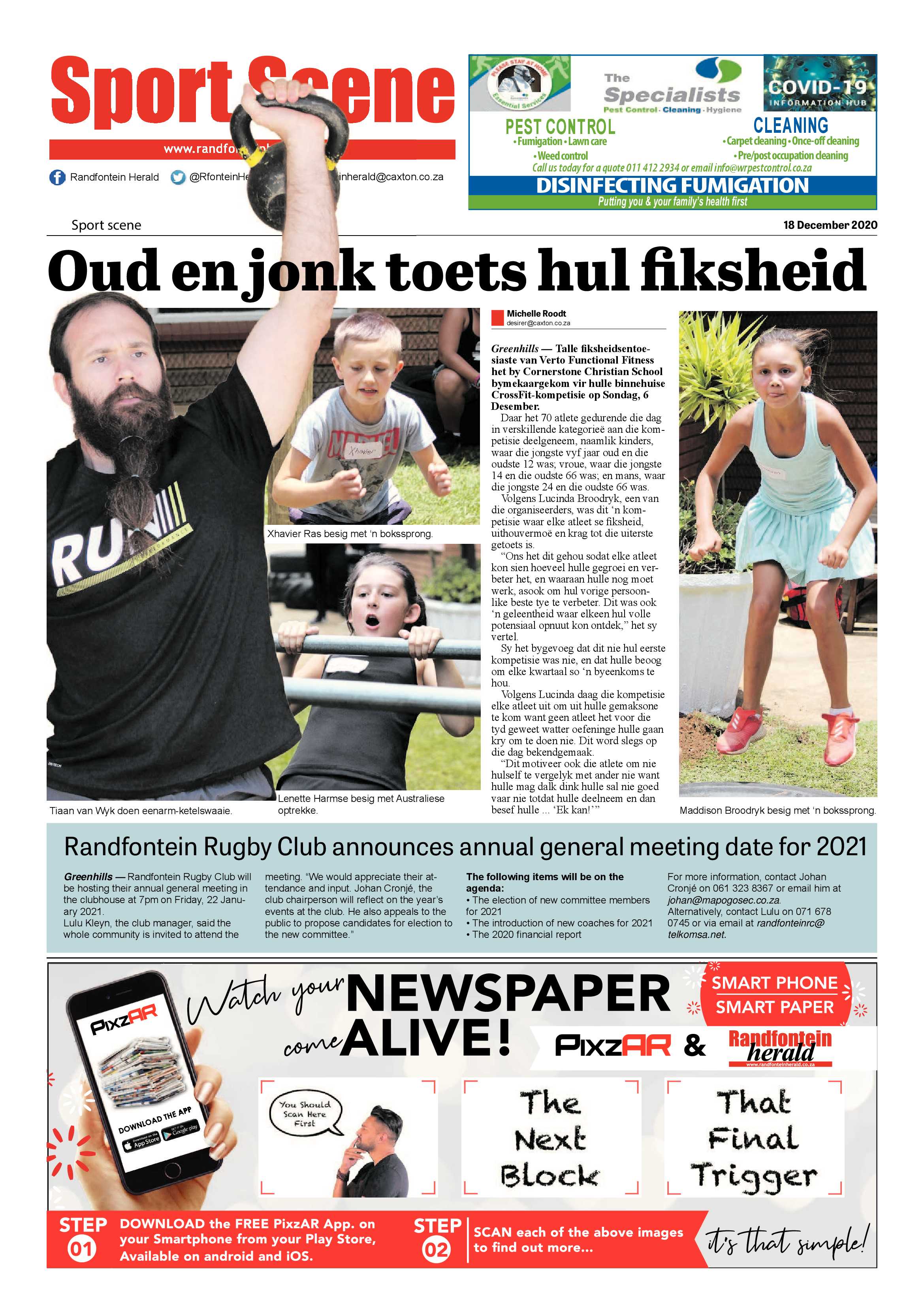 Randfontein Herald 18 December 2020 page 24