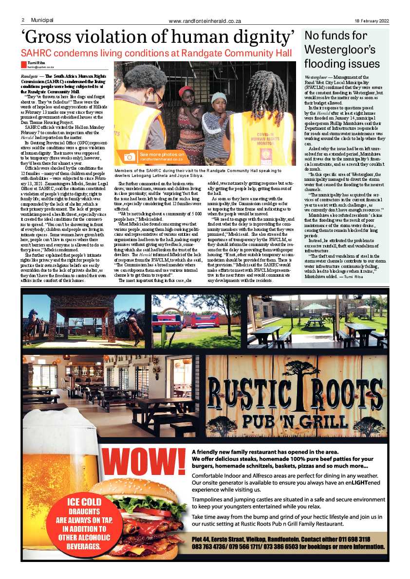 Randfontein Herald 18 February 2022 page 2