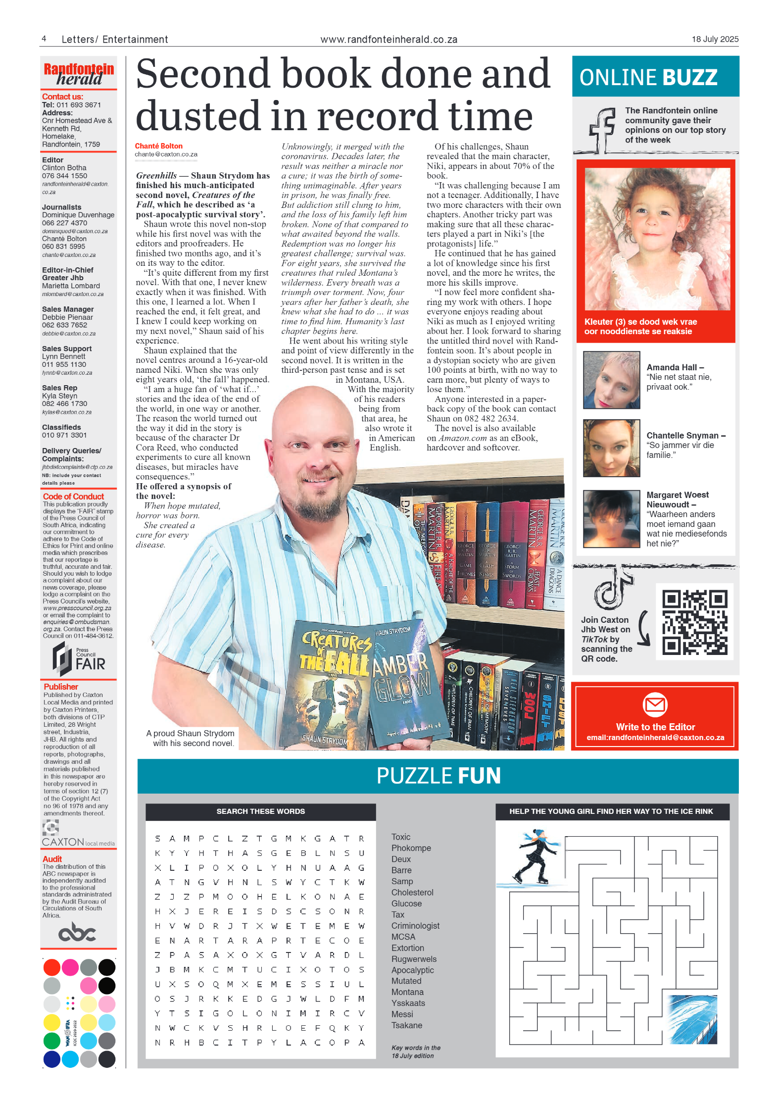 Randfontein Herald 18 July 2025 page 4