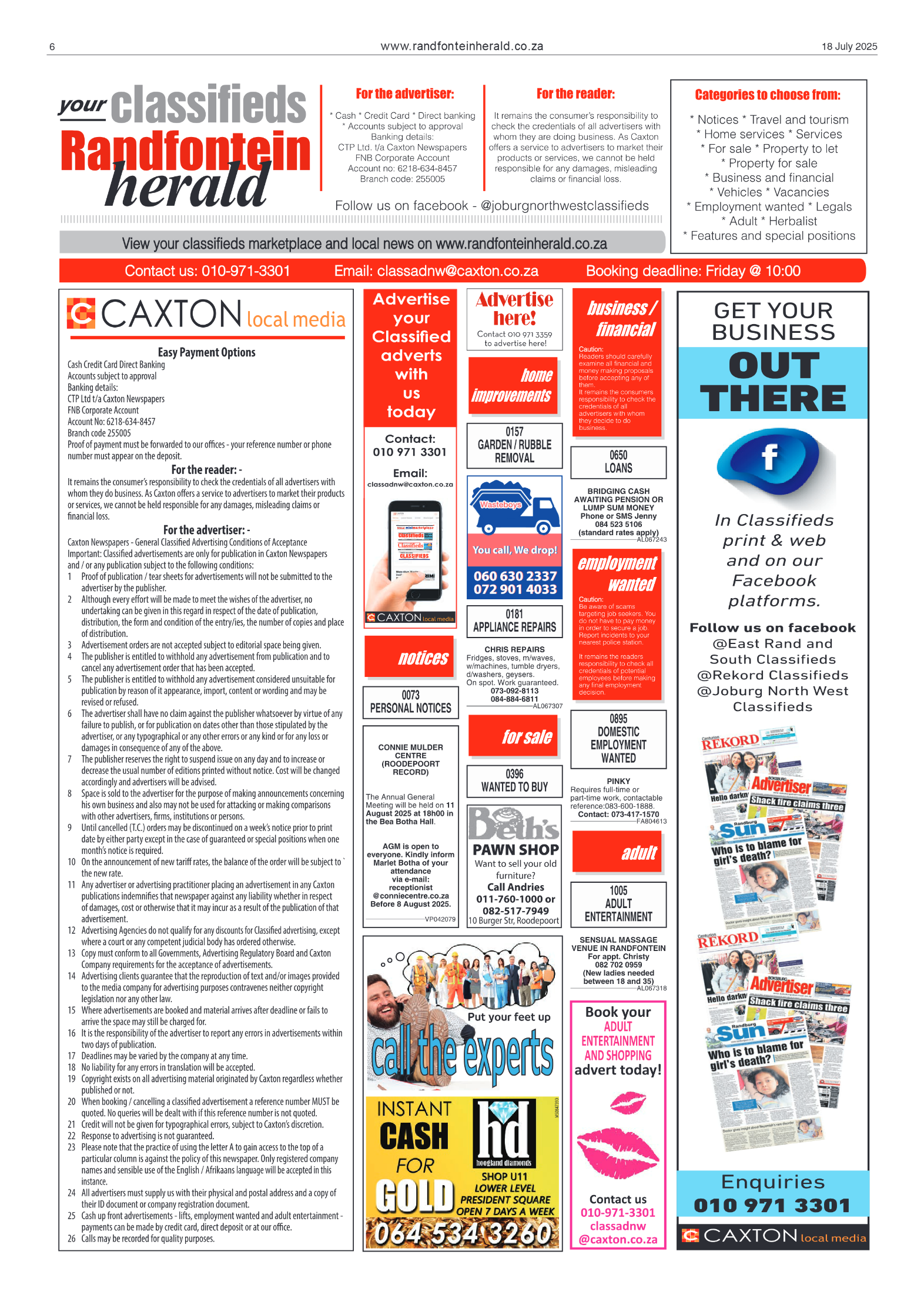 Randfontein Herald 18 July 2025 page 6