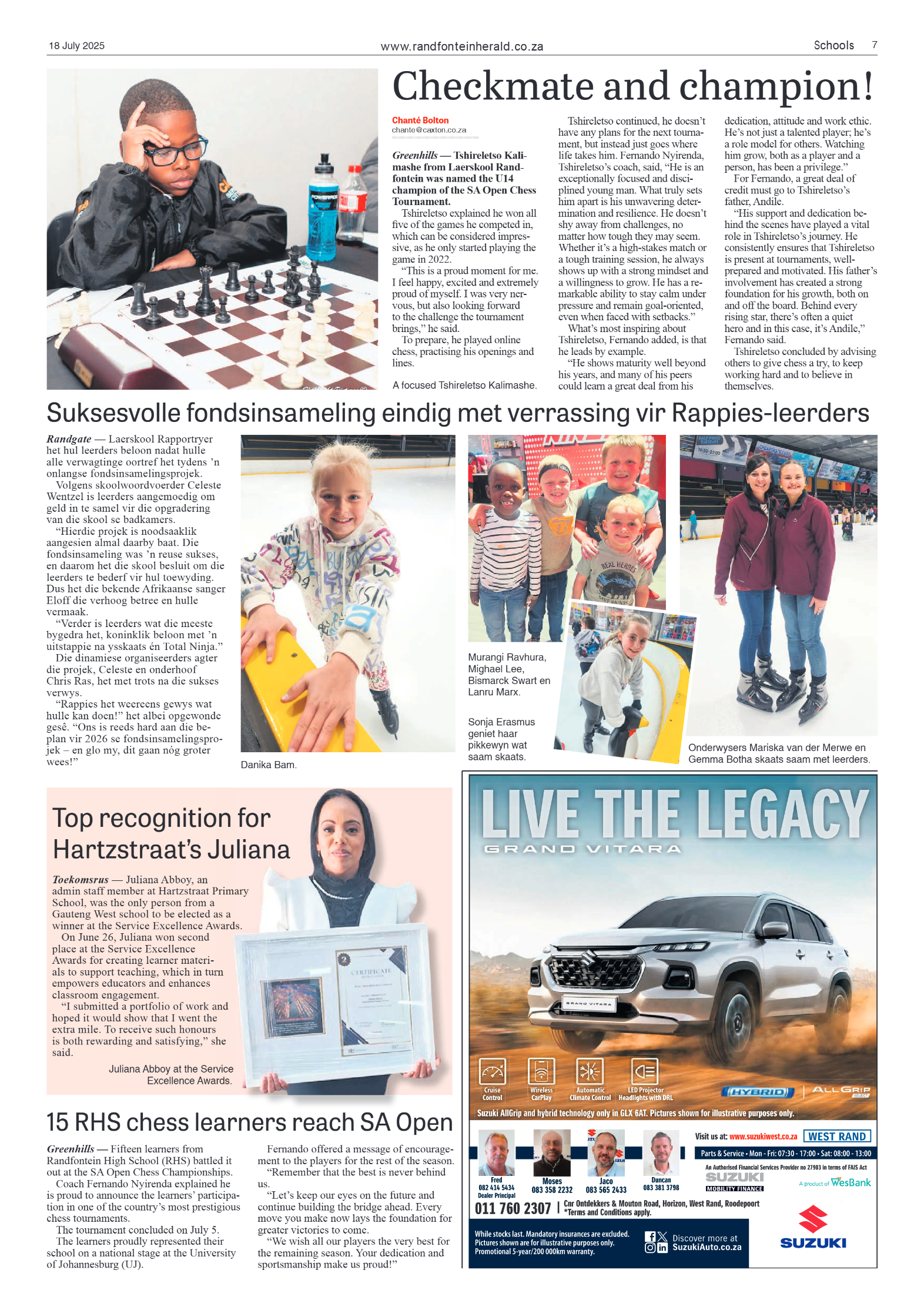 Randfontein Herald 18 July 2025 page 7