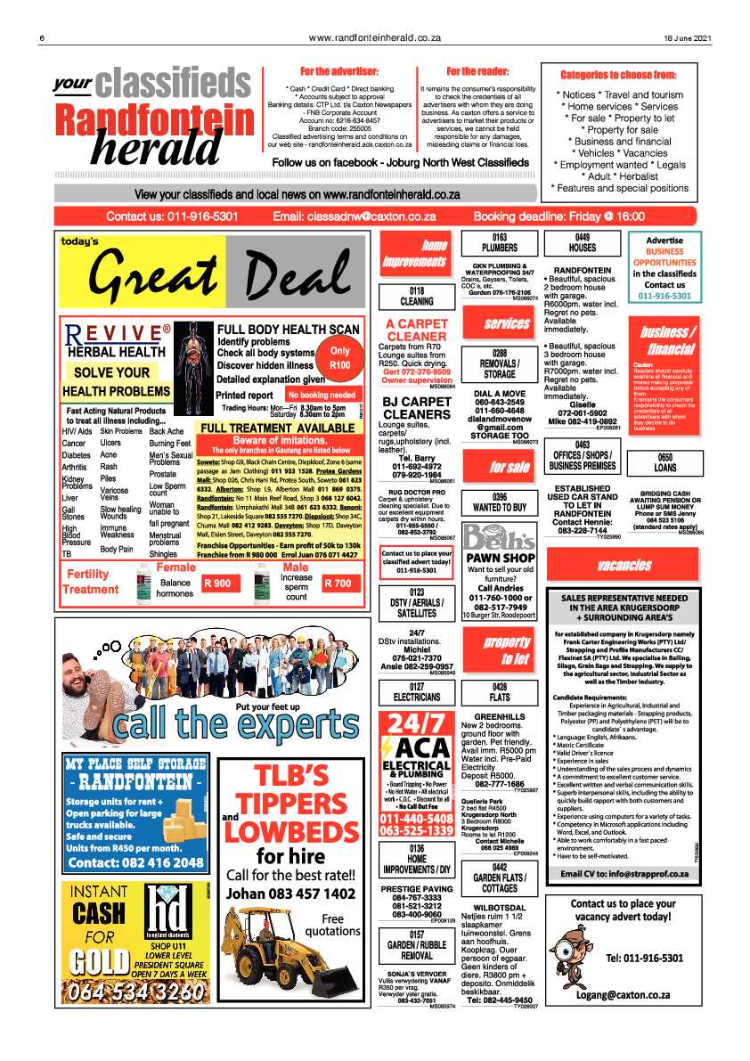 Randfontein Herald 18 June 2021 page 6