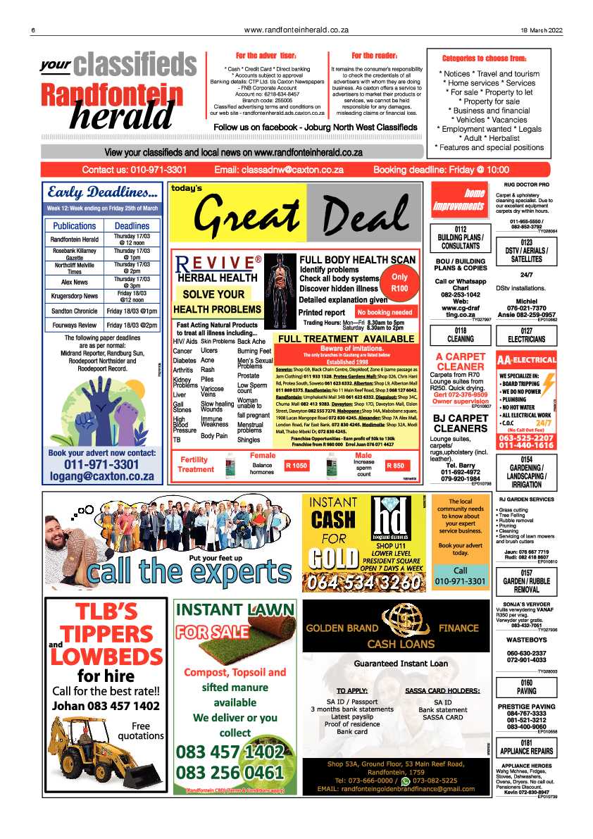 Randfontein Herald 18 March 2022 page 6