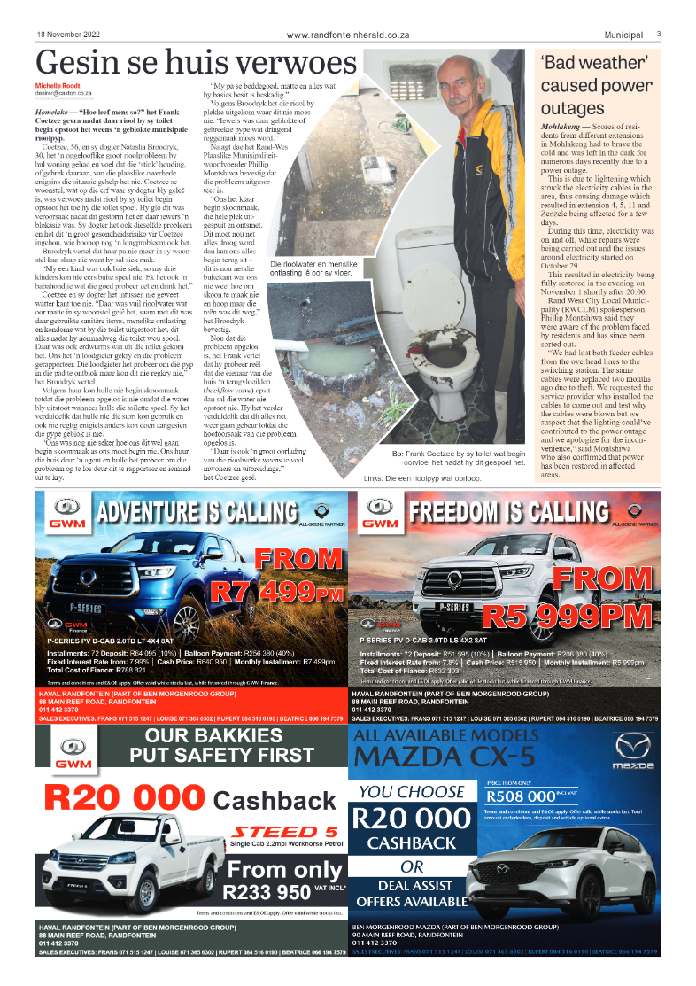 Randfontein Herald 18 November 2022 page 3