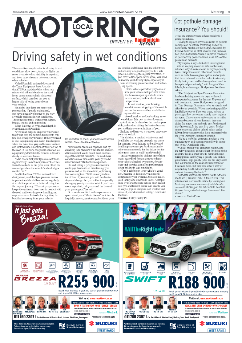 Randfontein Herald 18 November 2022 page 9