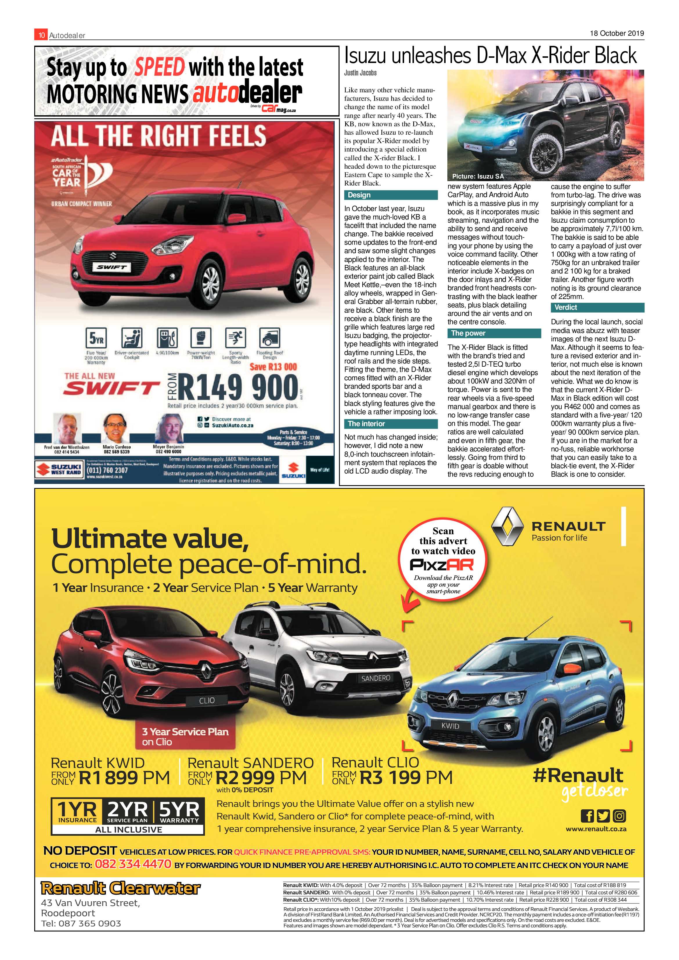 Randfontein Herald 18 October 2019 page 10
