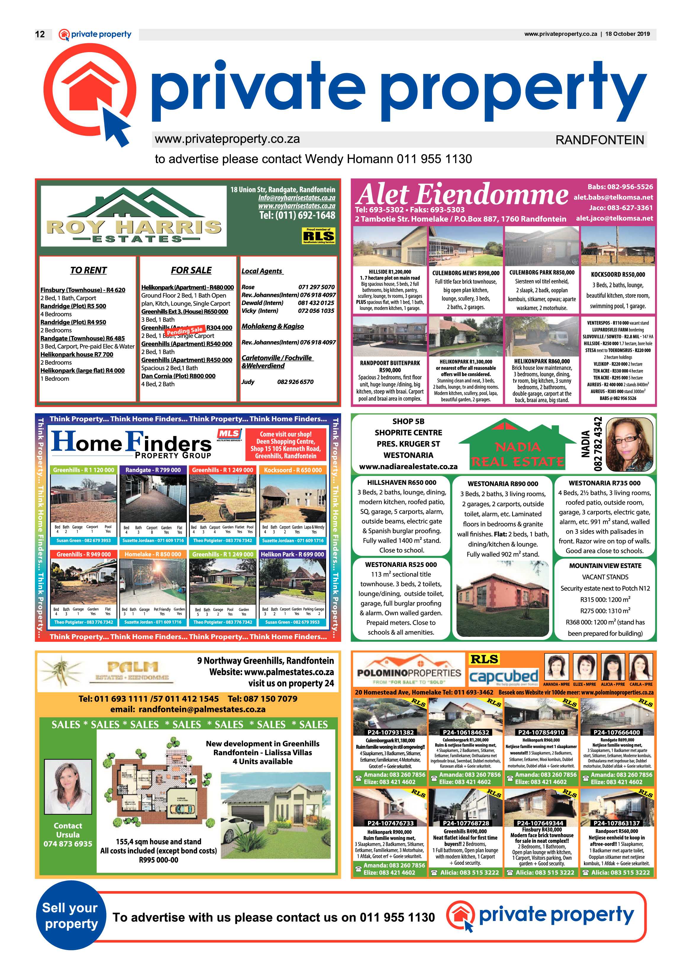 Randfontein Herald 18 October 2019 page 12