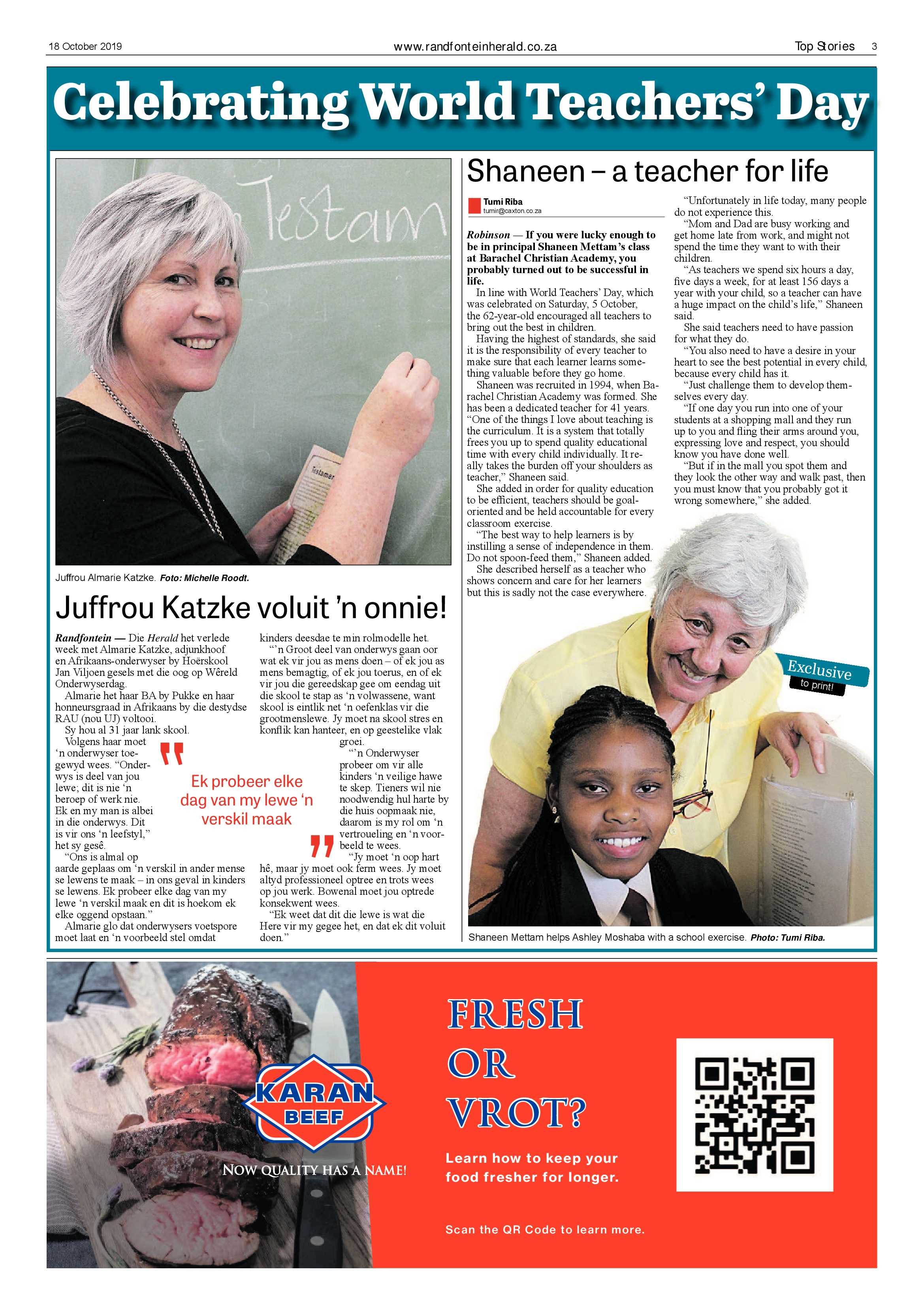 Randfontein Herald 18 October 2019 page 3