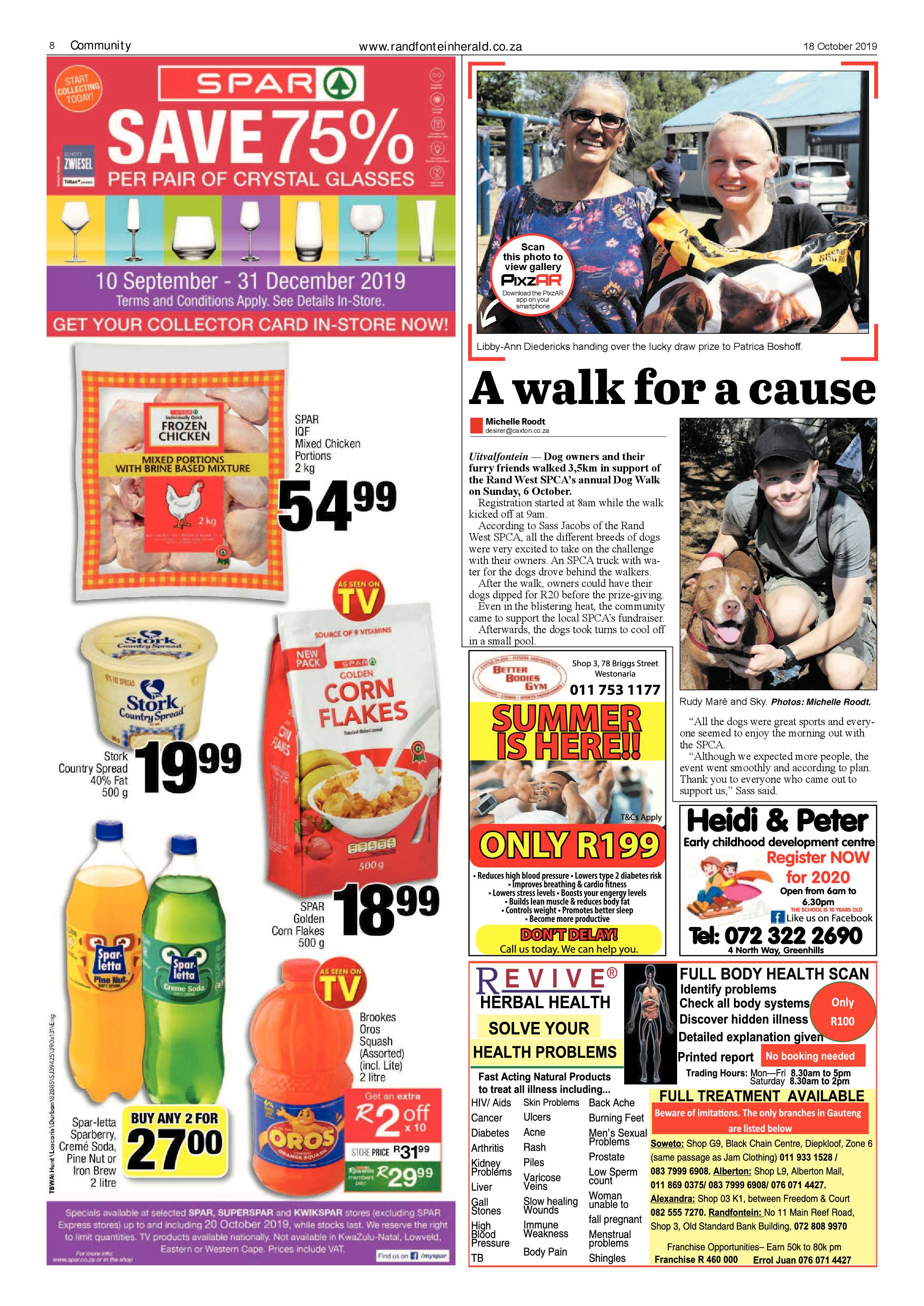 Randfontein Herald 18 October 2019 page 8