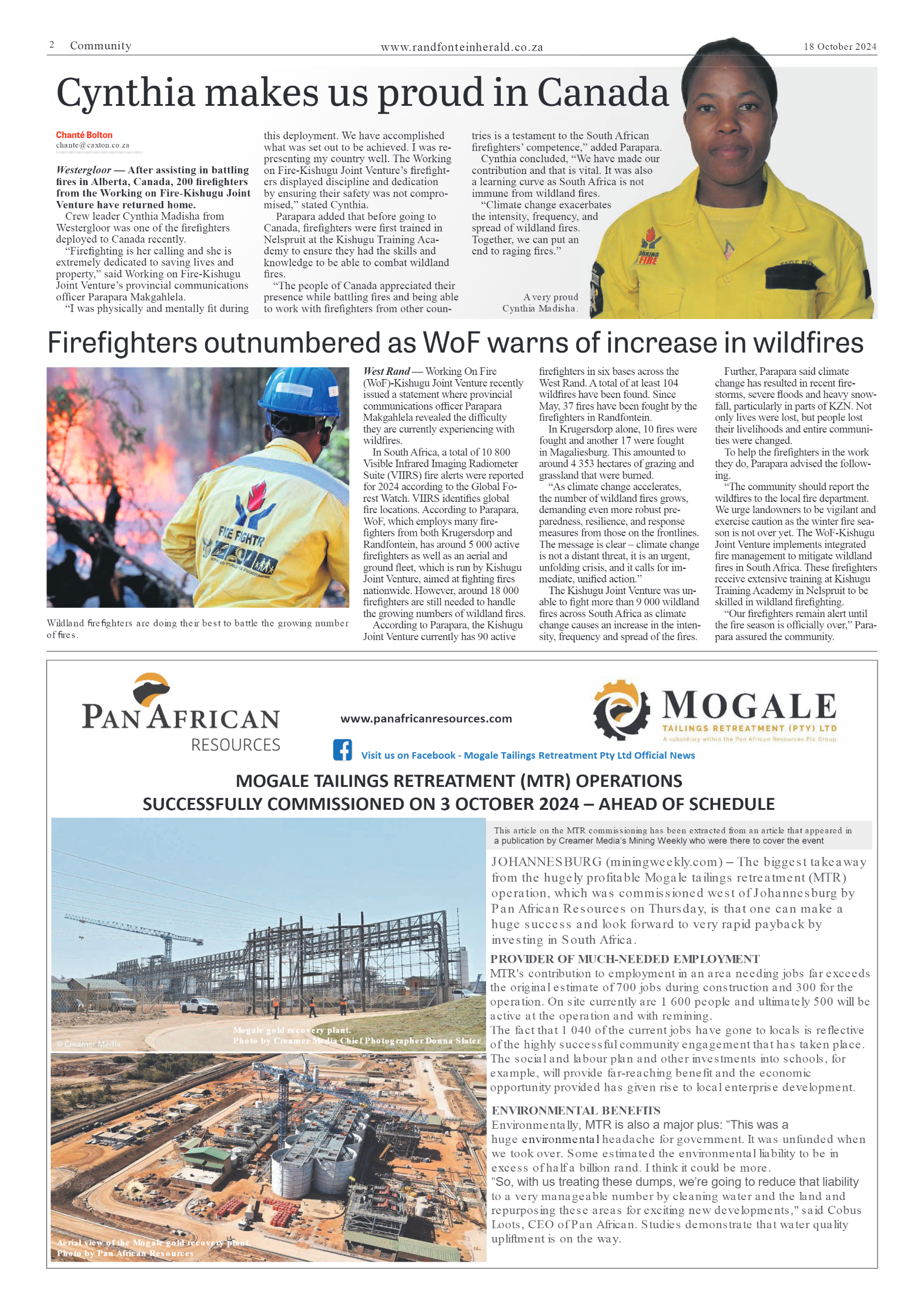 Randfontein Herald 18 October 2024 page 2