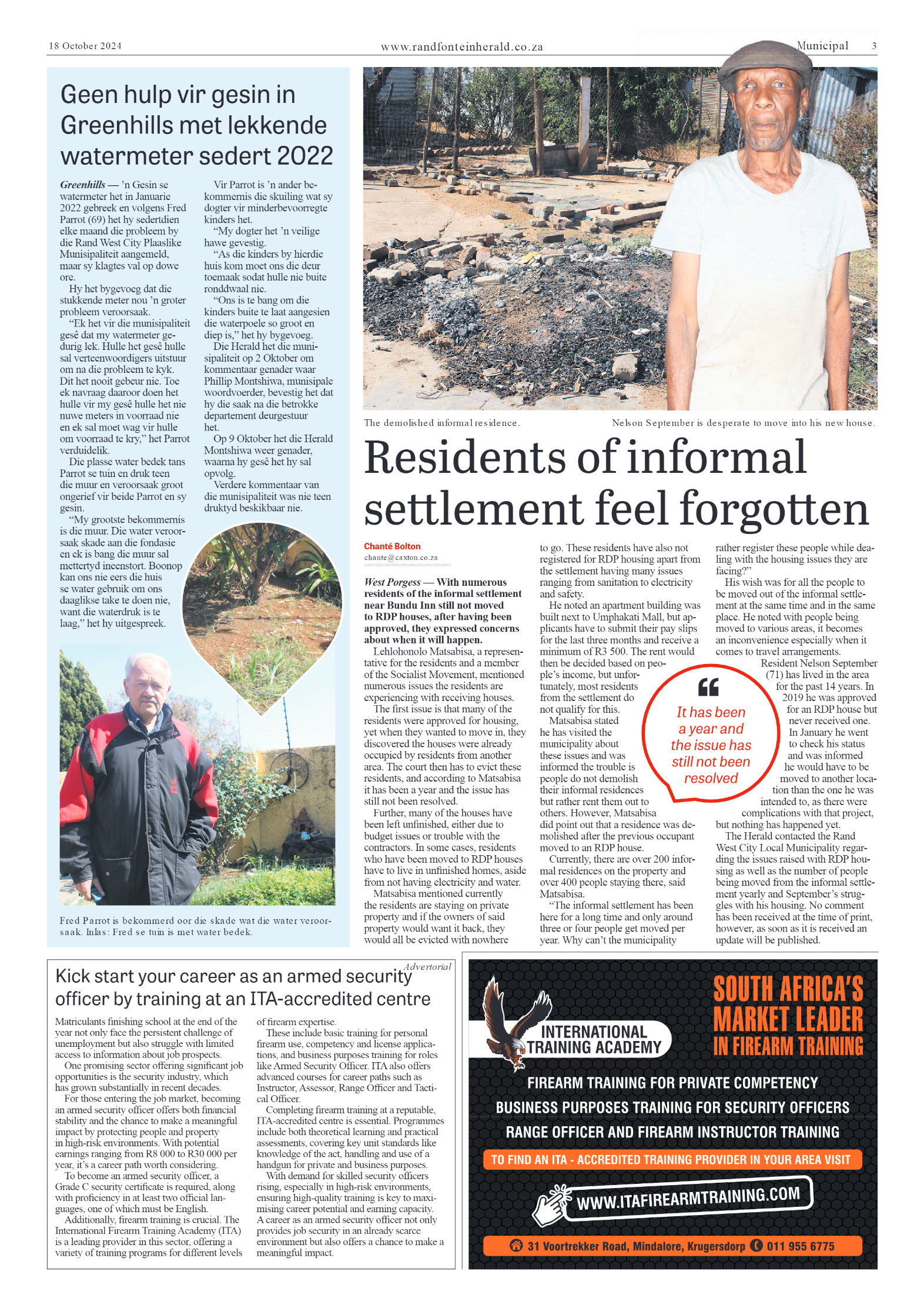 Randfontein Herald 18 October 2024 page 3