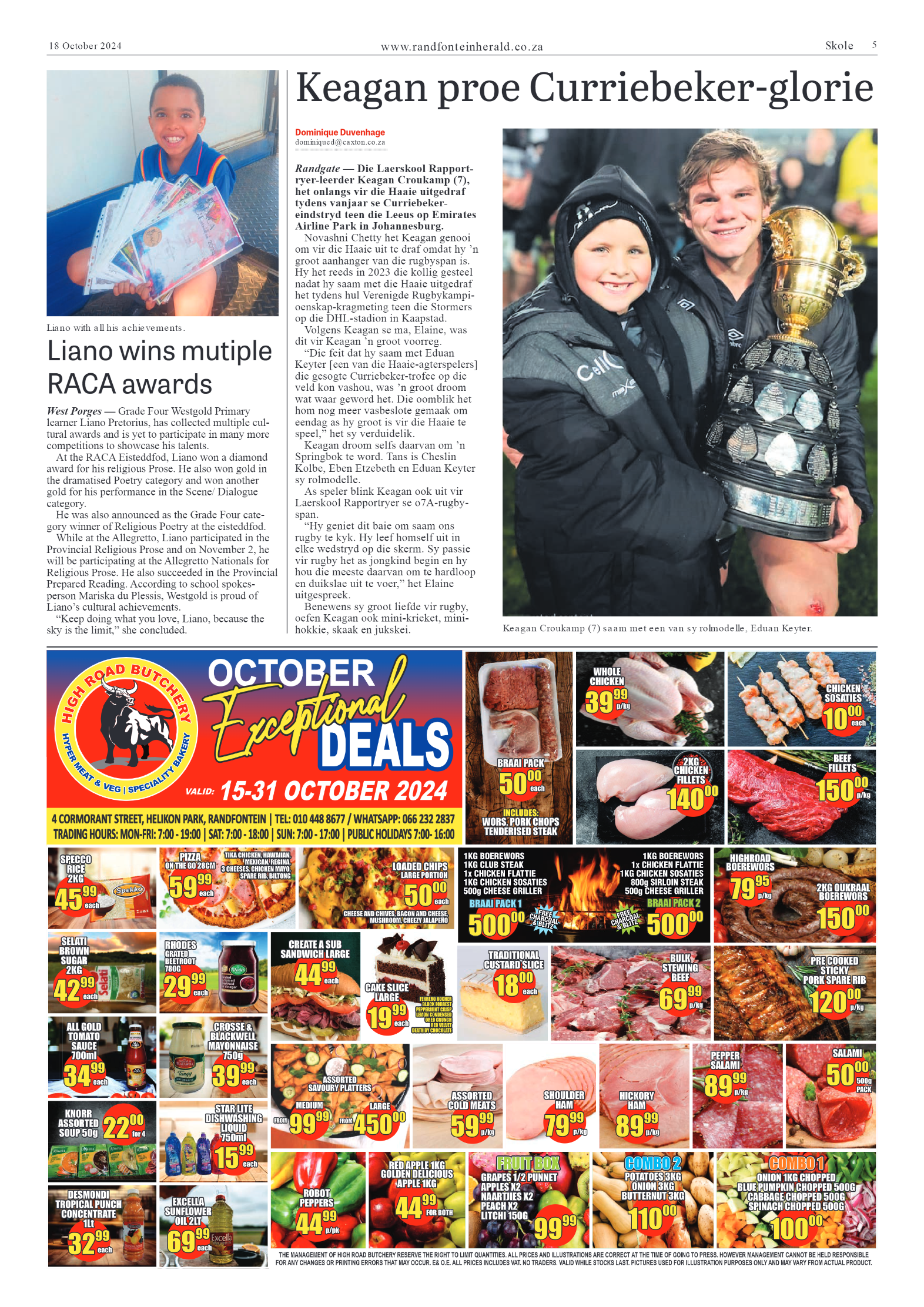 Randfontein Herald 18 October 2024 page 5