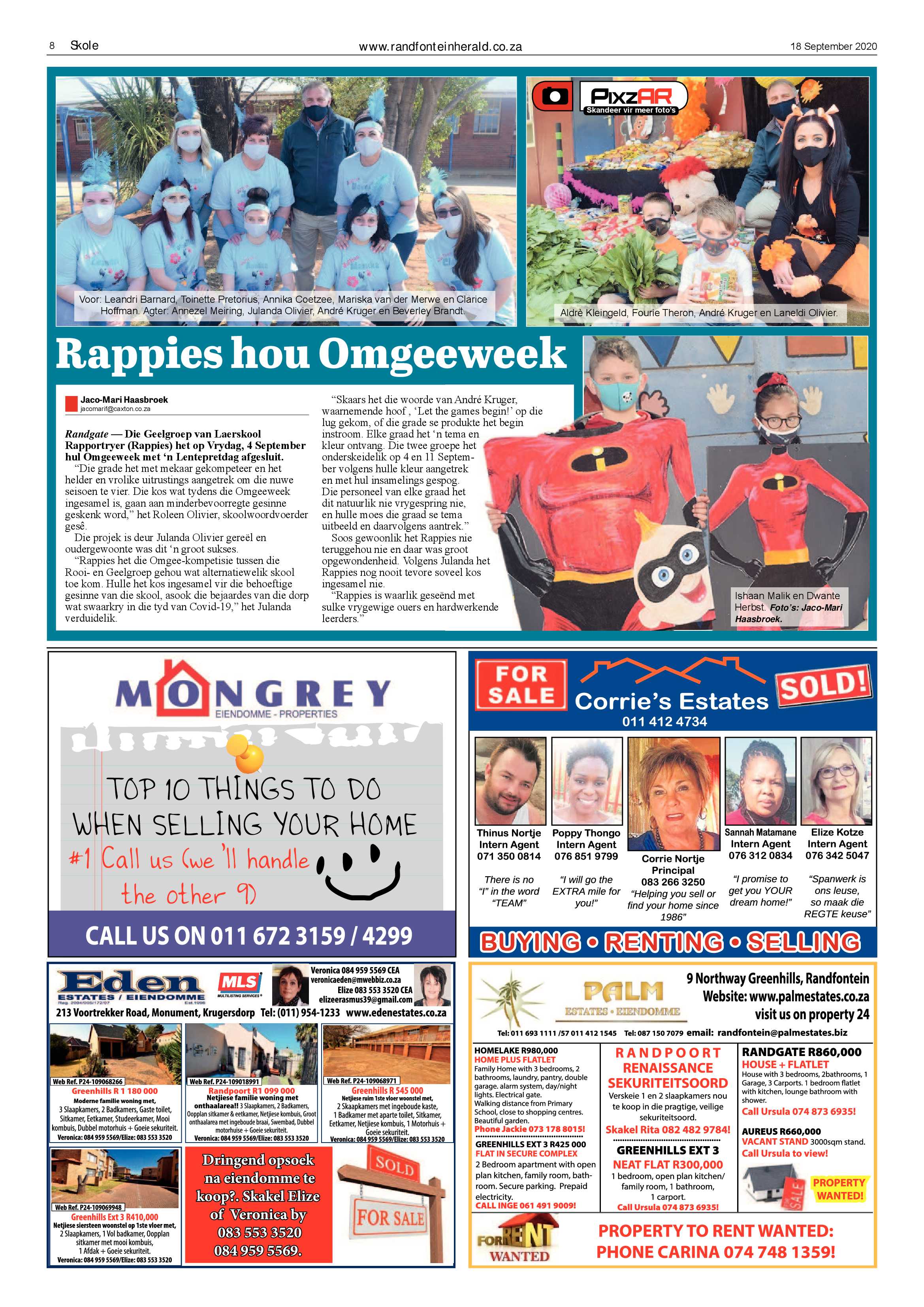 Randfontein Herald 18 September 2020 page 8