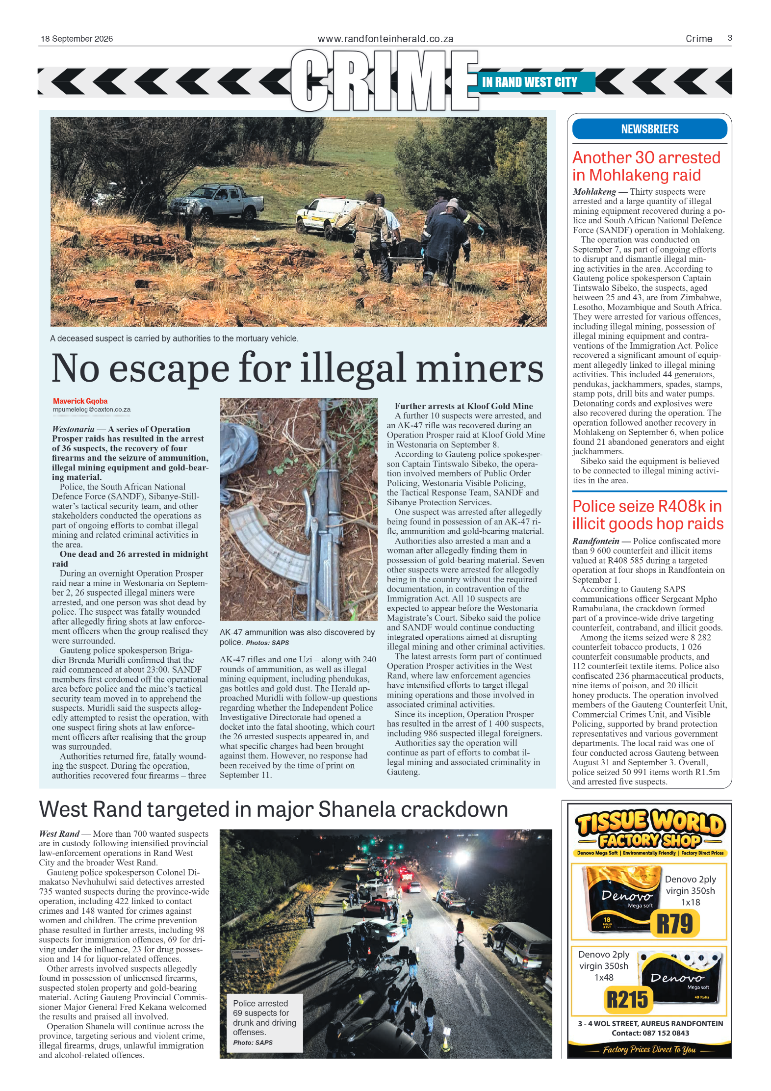 Randfontein Herald 18 September 2026 page 3