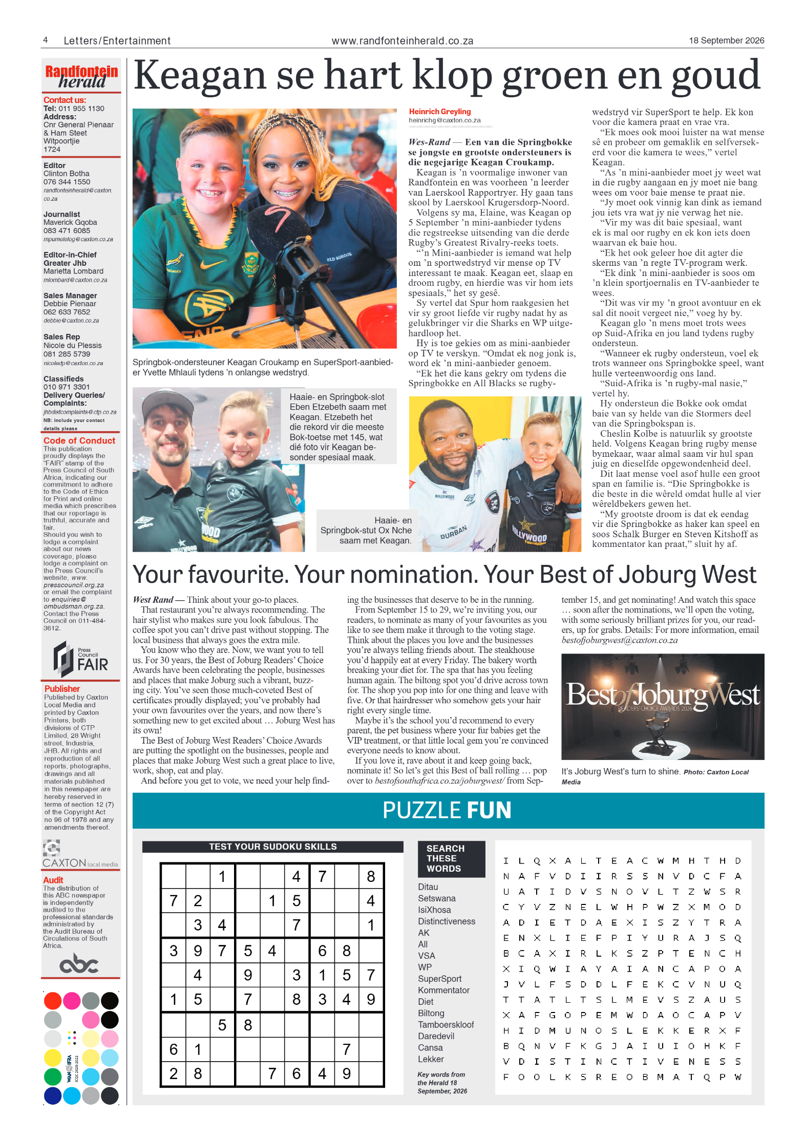 Randfontein Herald 18 September 2026 page 5