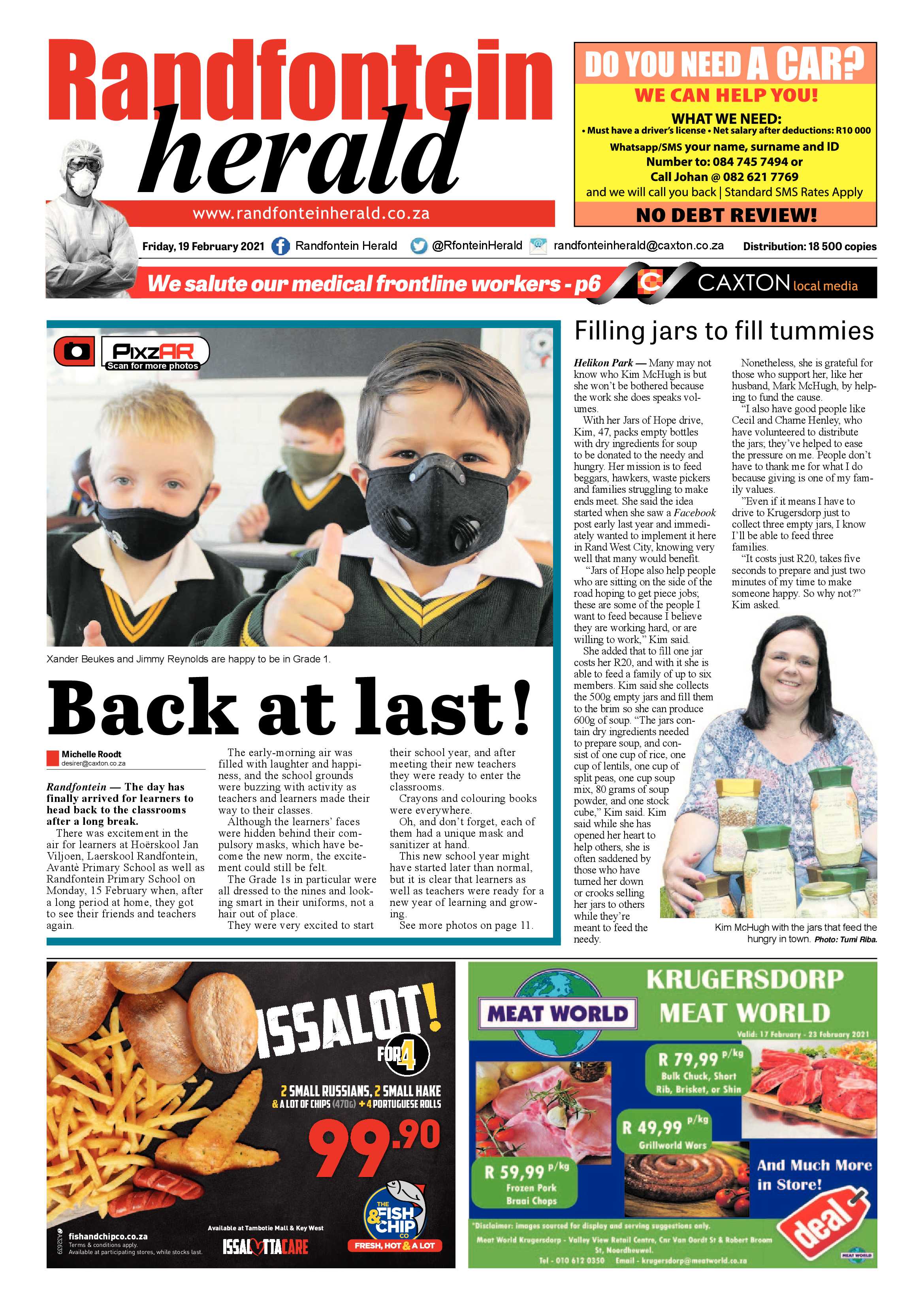 Randfontein Herald 19 February 2021 page 1