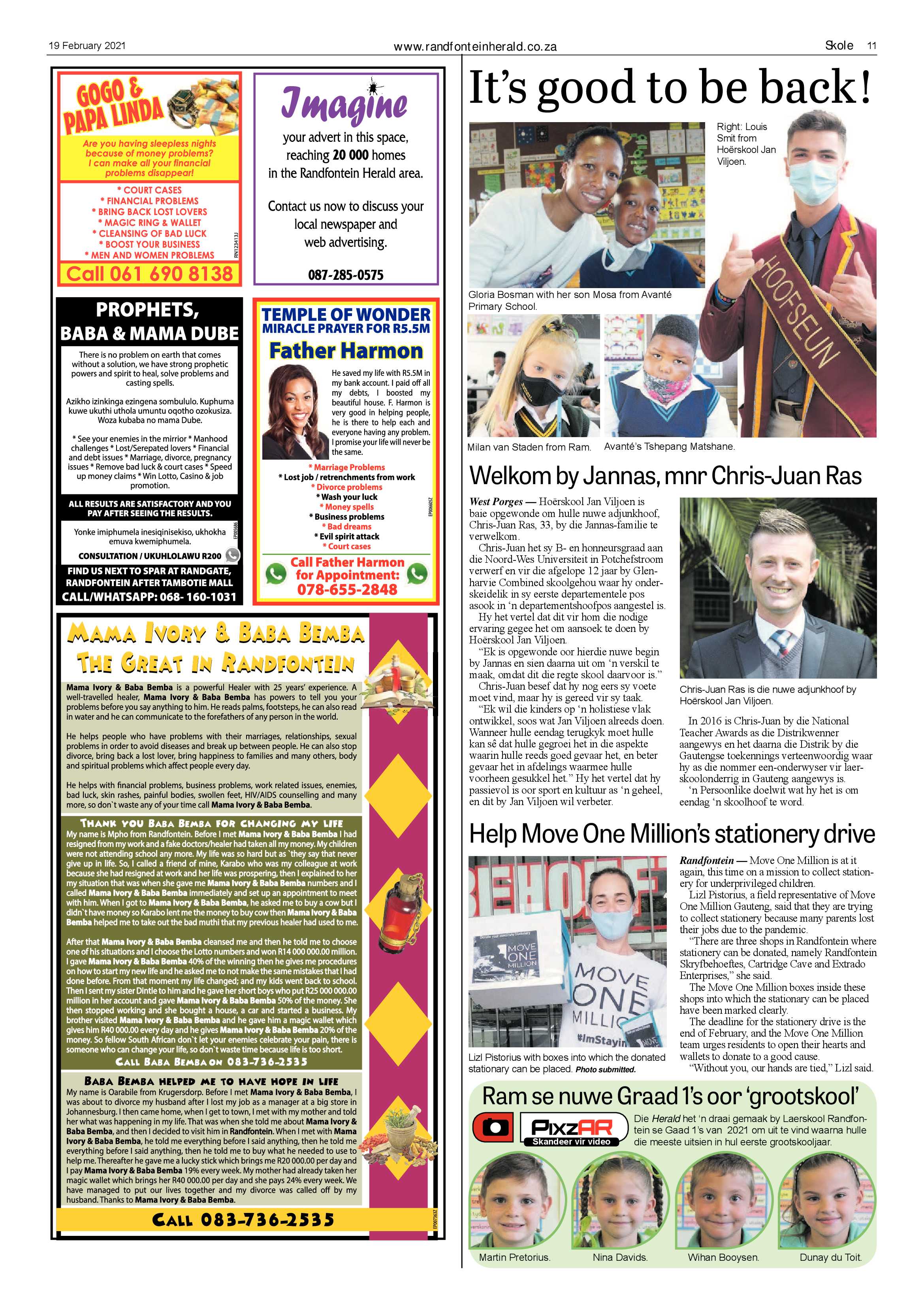 Randfontein Herald 19 February 2021 page 11