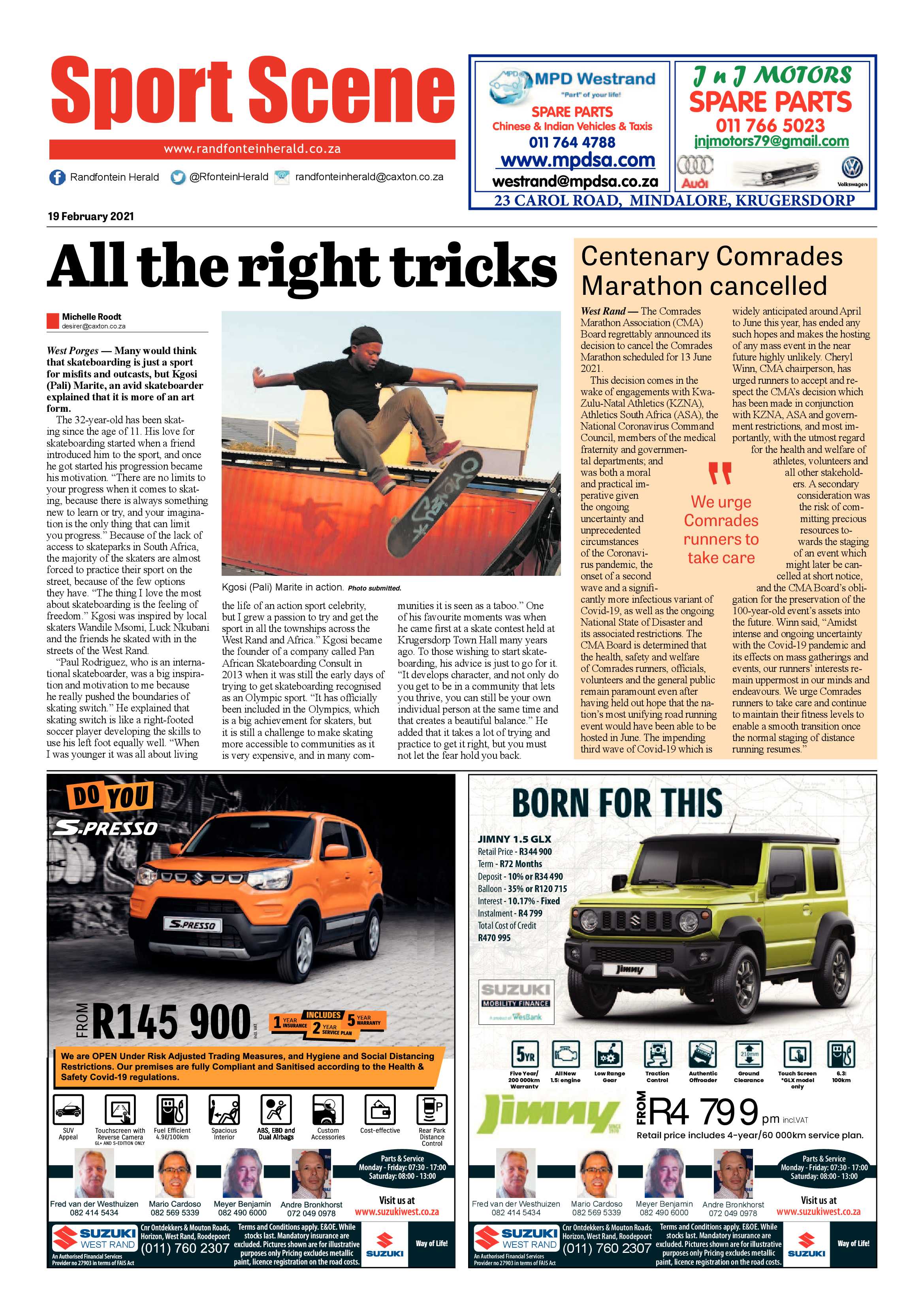Randfontein Herald 19 February 2021 page 12