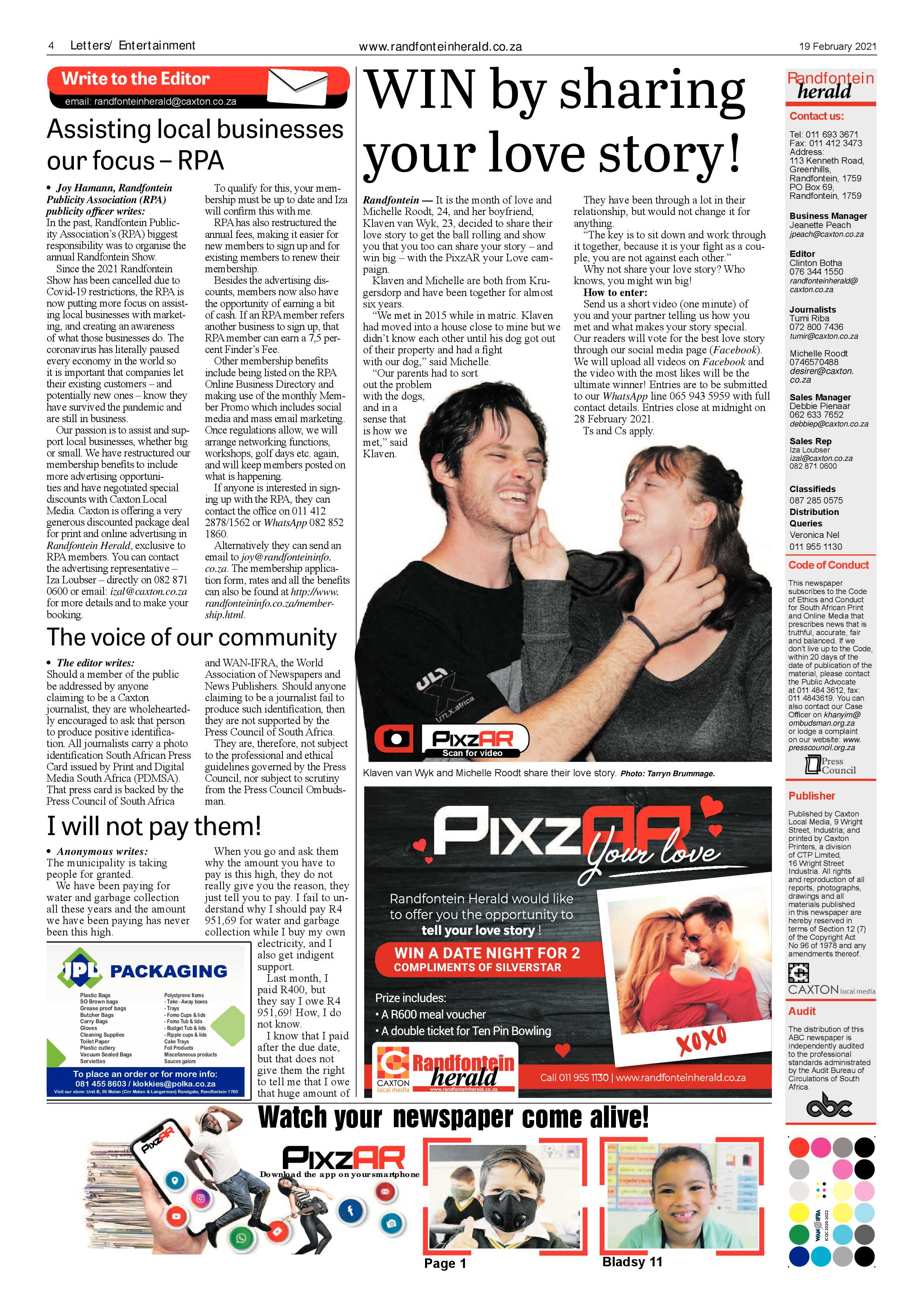 Randfontein Herald 19 February 2021 page 4