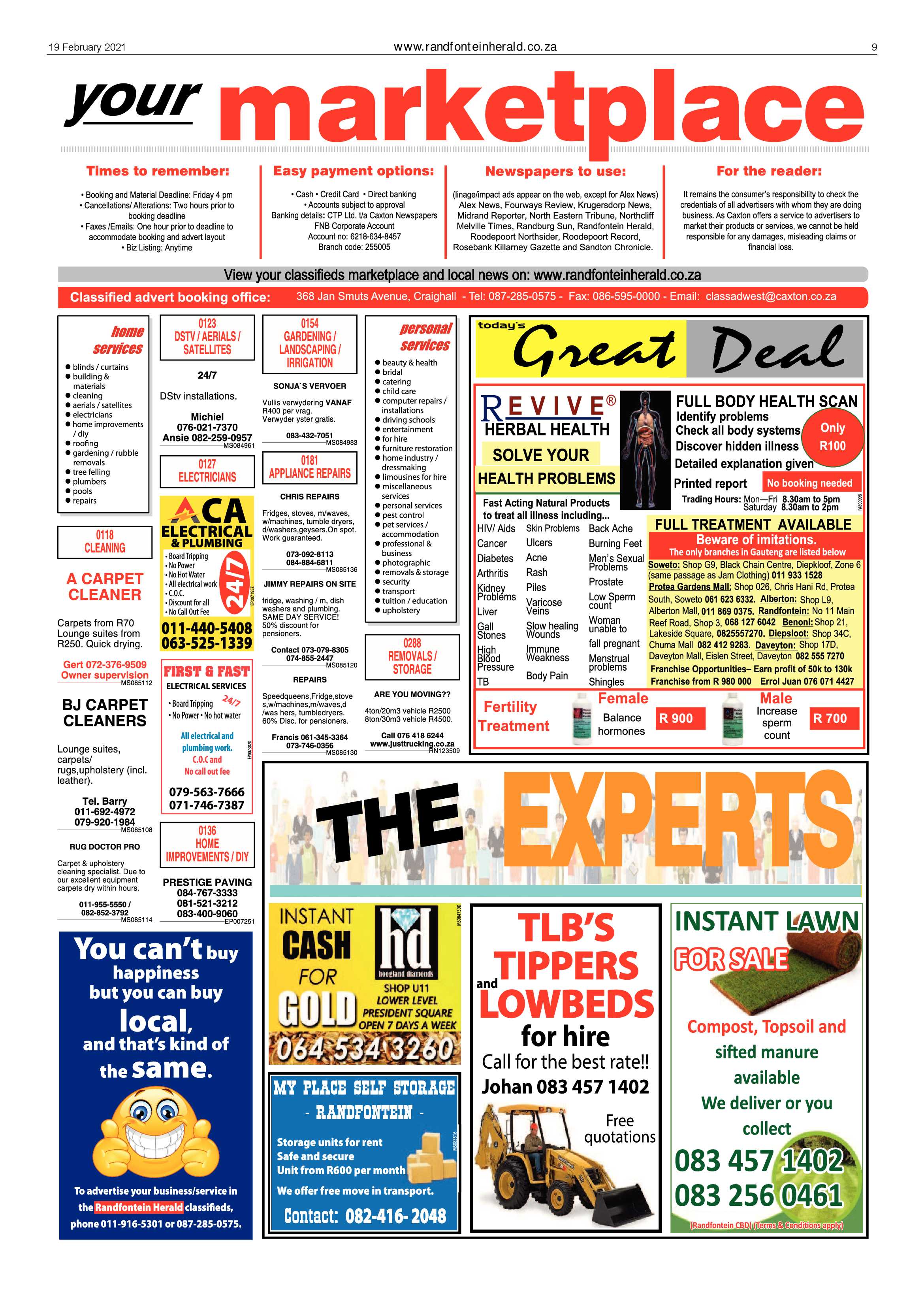 Randfontein Herald 19 February 2021 page 9