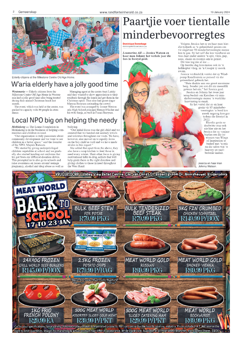 Randfontein Herald 19 January 2024 page 2