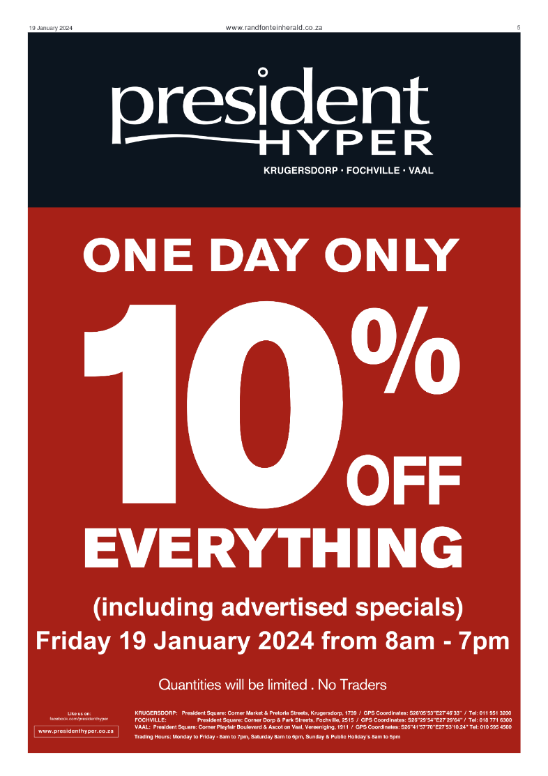 Randfontein Herald 19 January 2024 page 5