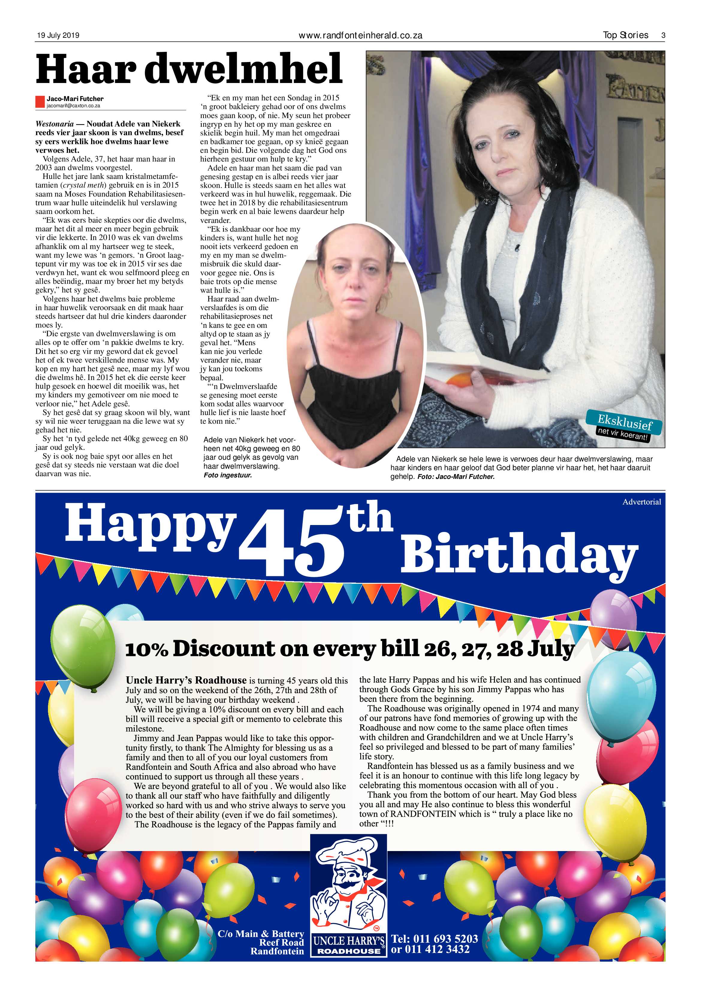 Randfontein Herald 19 July 2019 page 3