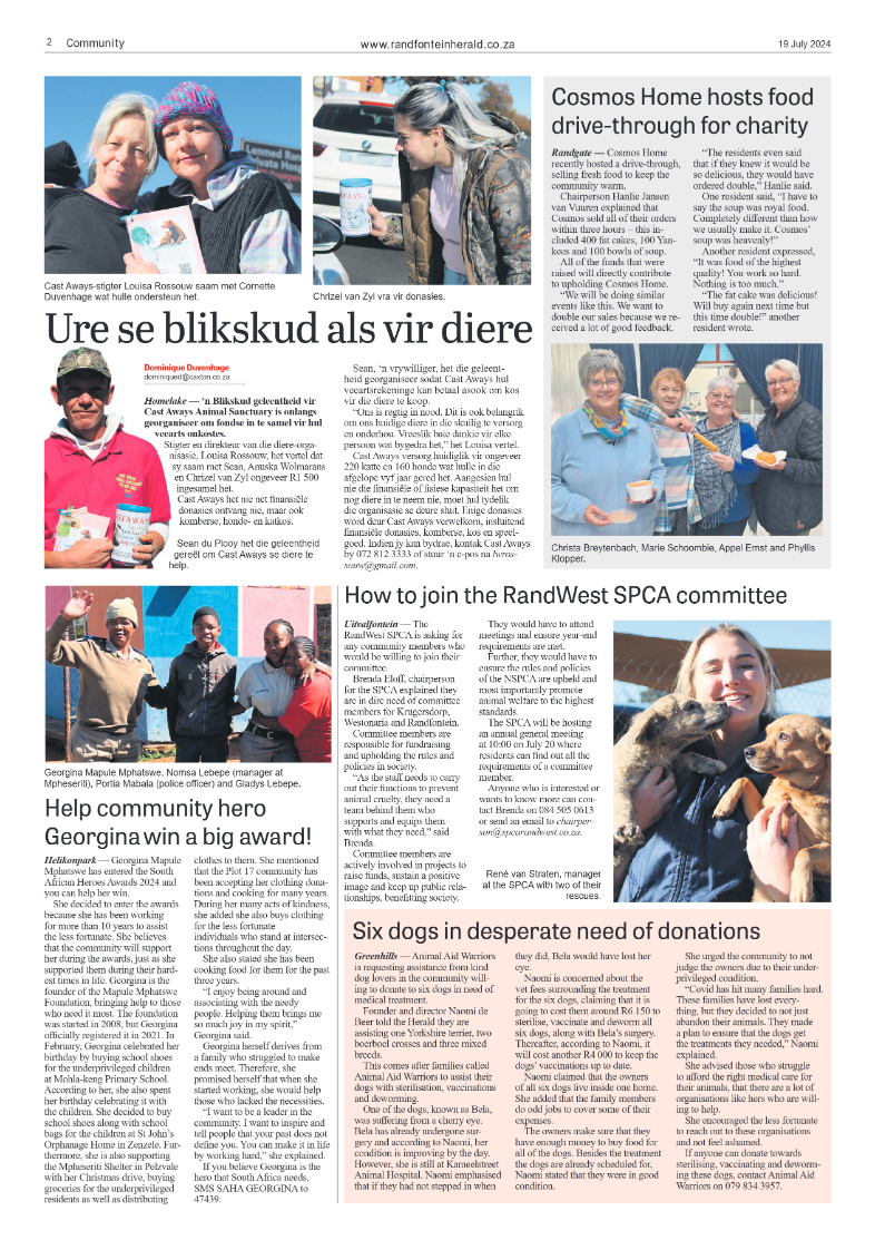 Randfontein Herald 19 July 2024 page 2