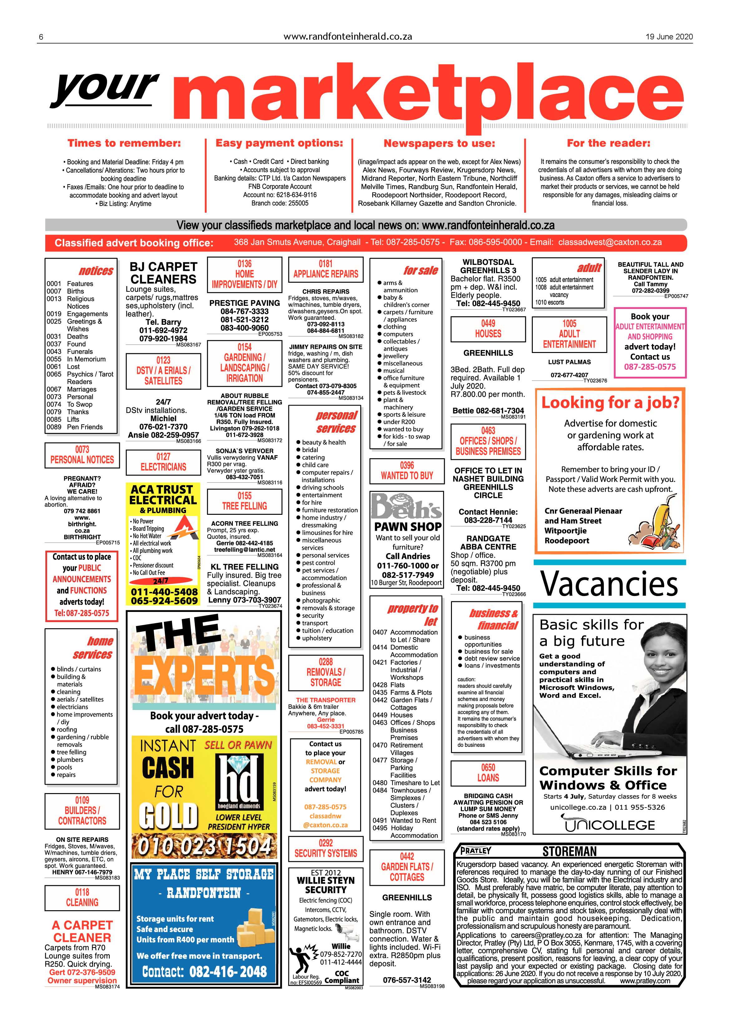 Randfontein Herald 19 June 2020 page 6