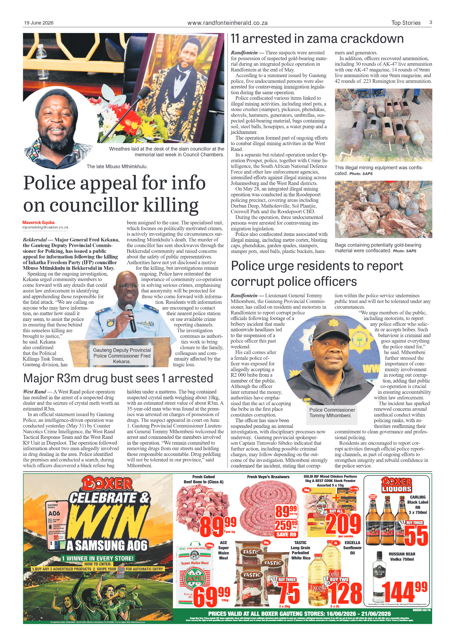 Randfontein Herald 19 June 2026 page 3
