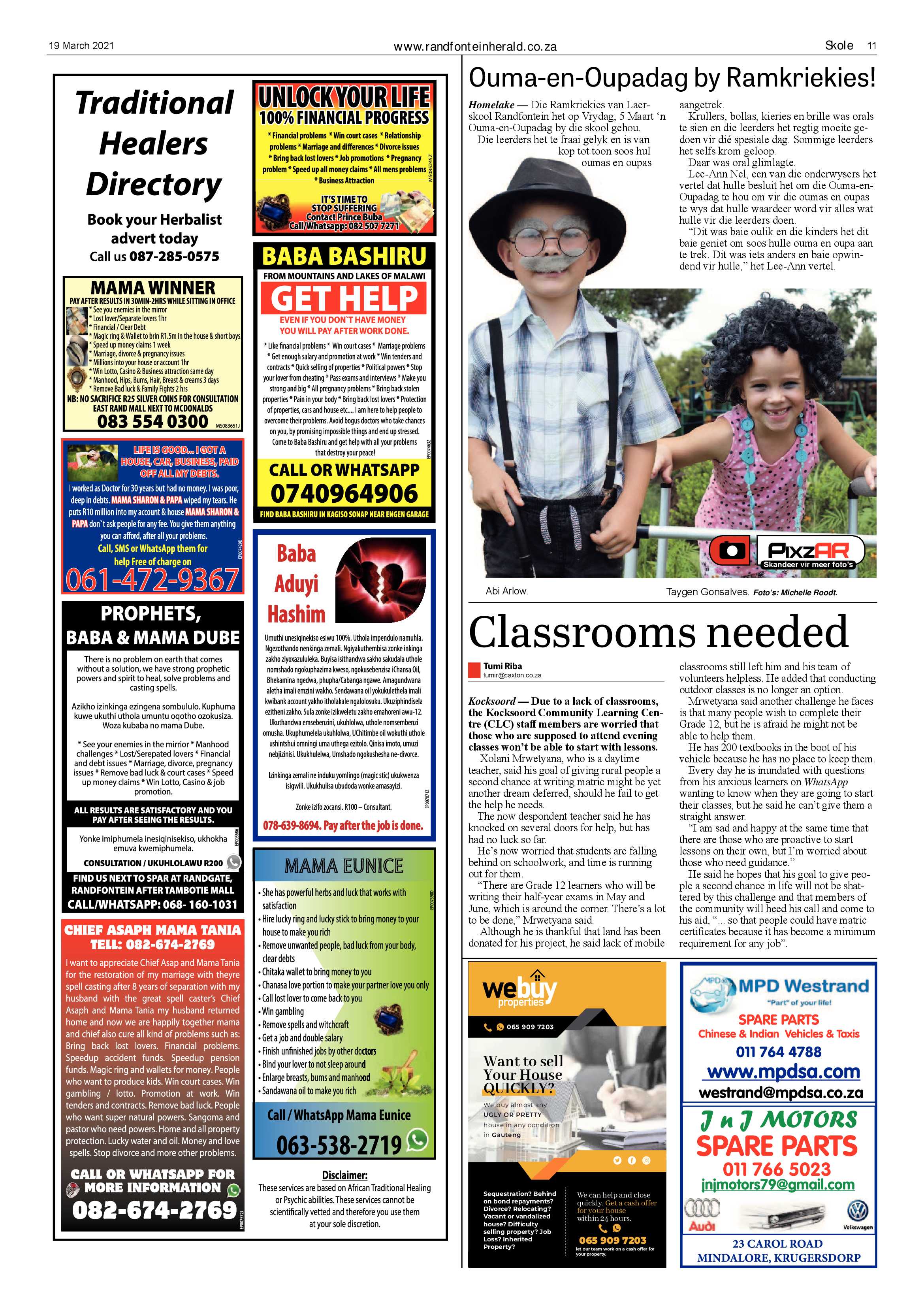 Randfontein Herald 19 March 2021 page 11