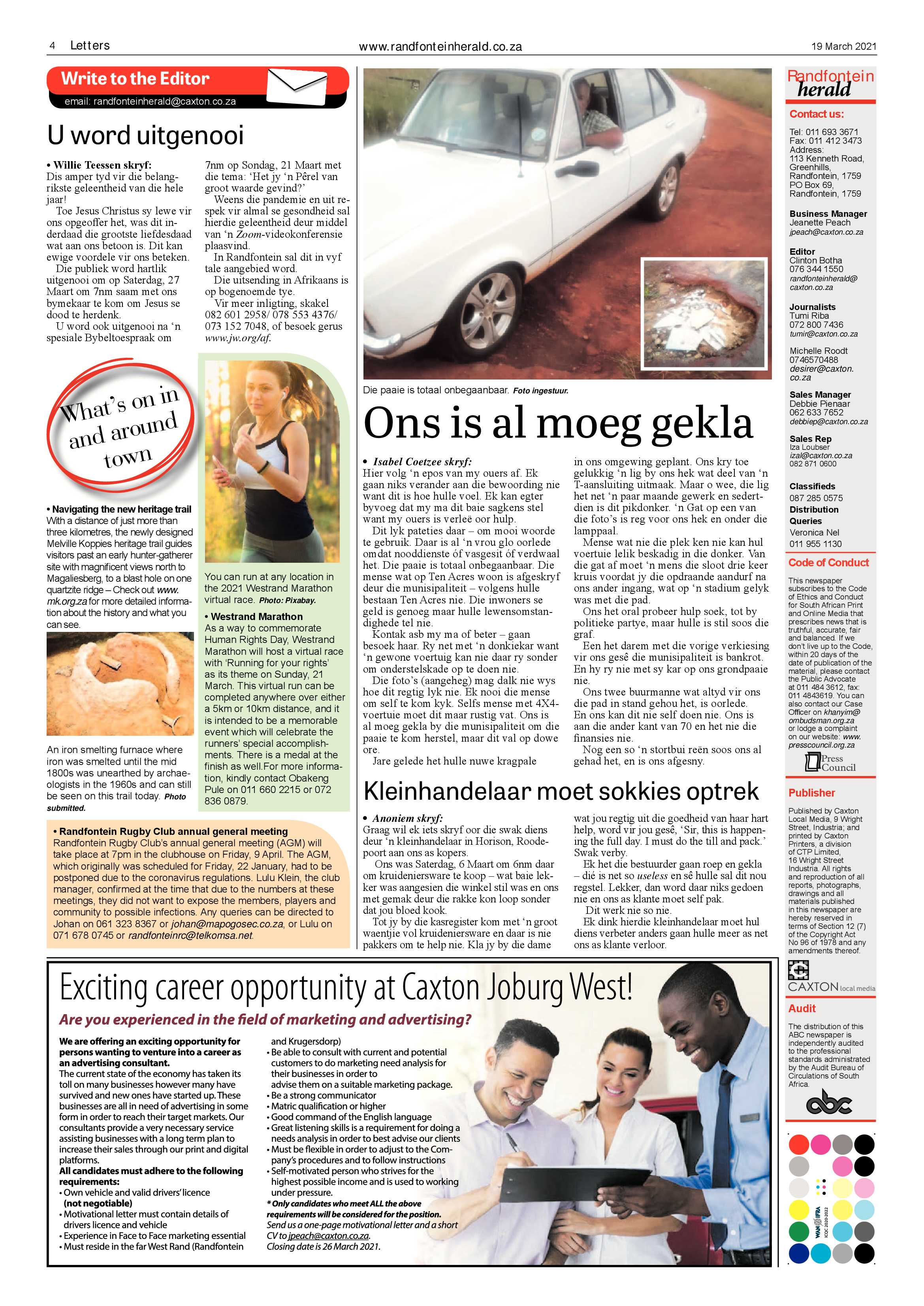 Randfontein Herald 19 March 2021 page 4