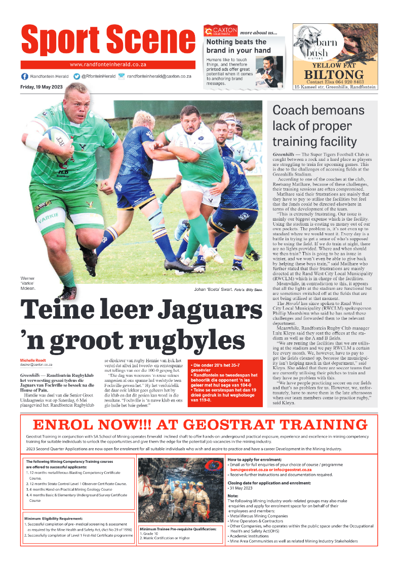 Randfontein Herald 19 May 2023 page 12