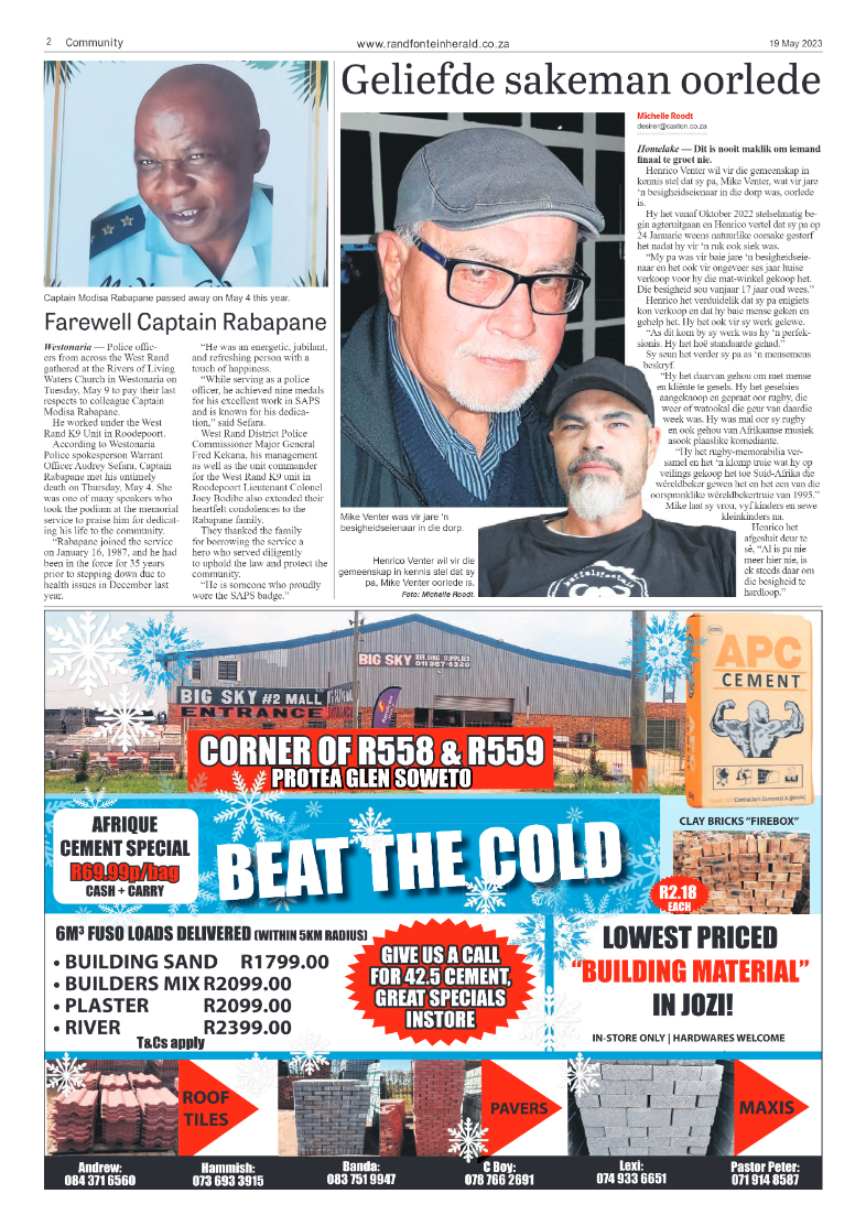 Randfontein Herald 19 May 2023 page 2