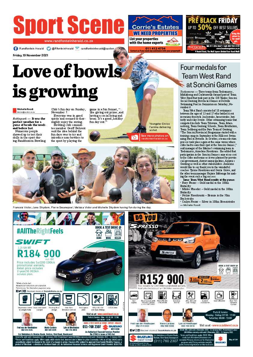 Randfontein Herald 19 November 2021 page 12