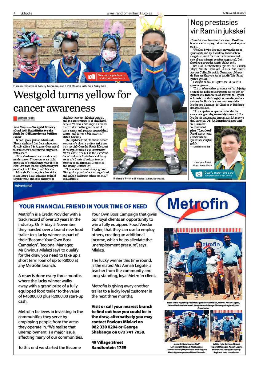 Randfontein Herald 19 November 2021 page 6