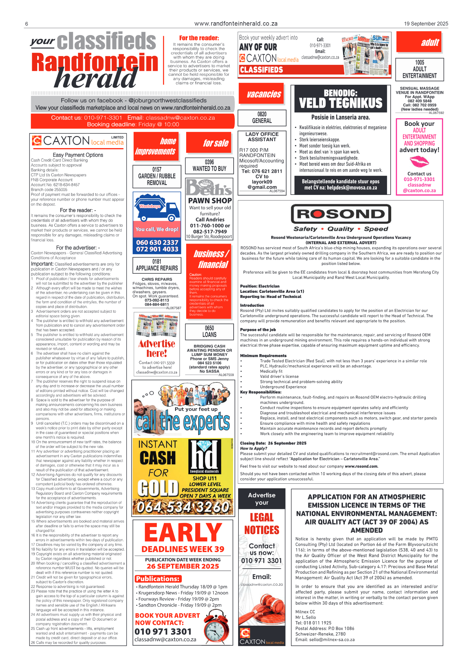 Randfontein Herald 19 September 2025 page 6