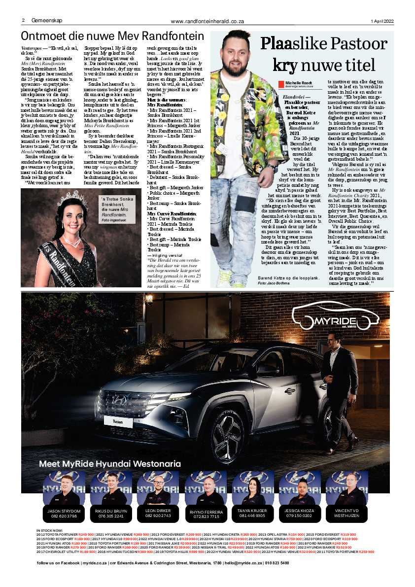 Randfontein Herald 1 April 2022 page 2