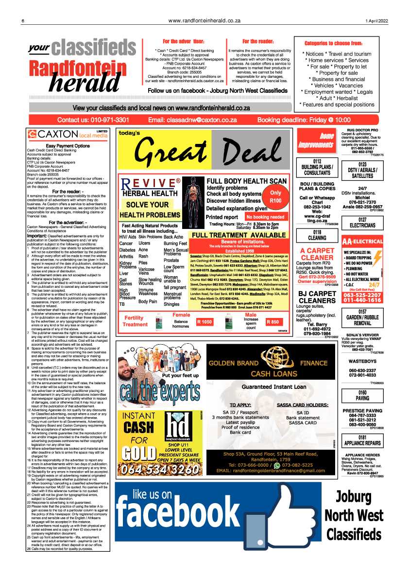 Randfontein Herald 1 April 2022 page 6