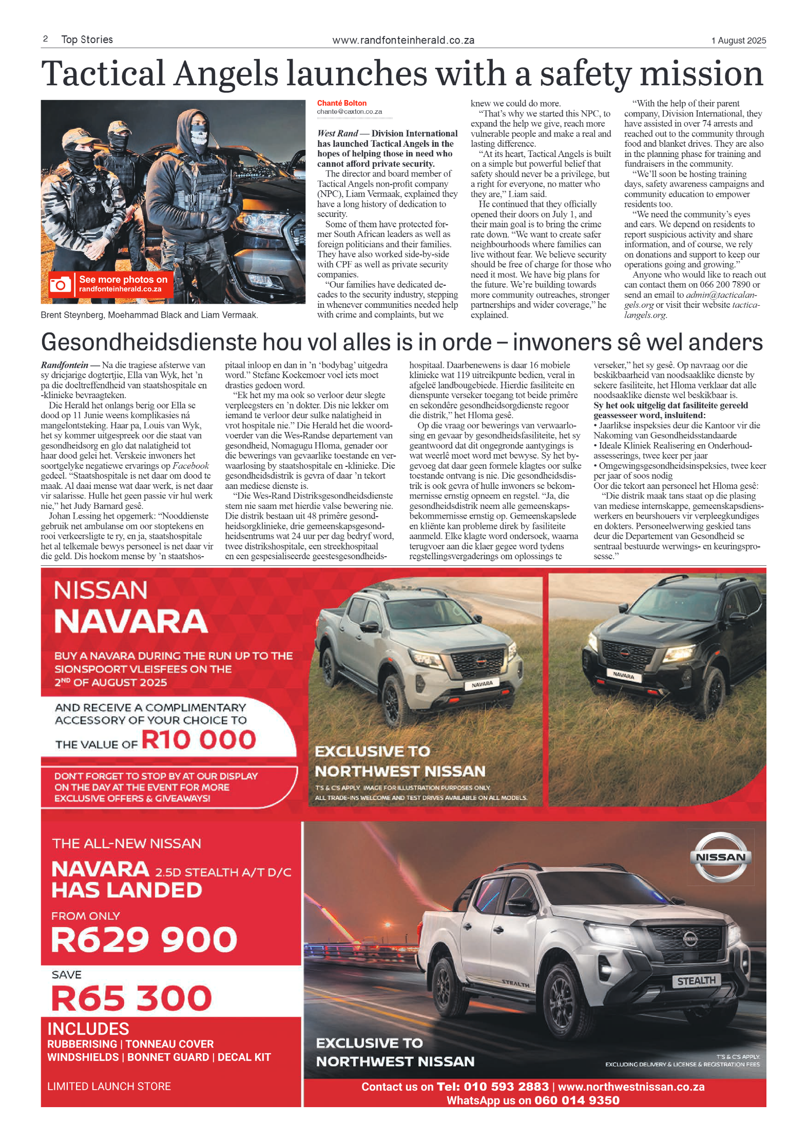 Randfontein Herald 1 August 2025 page 2