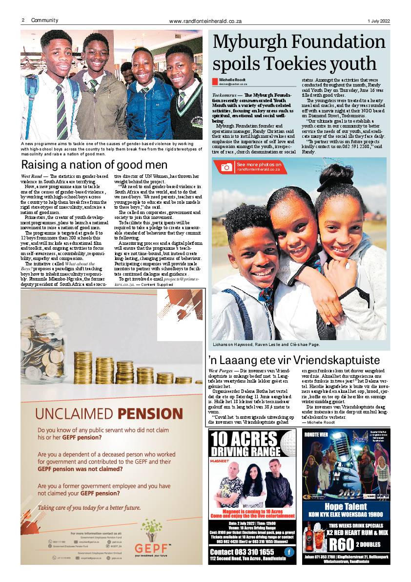 Randfontein Herald 1 July 2022 page 2