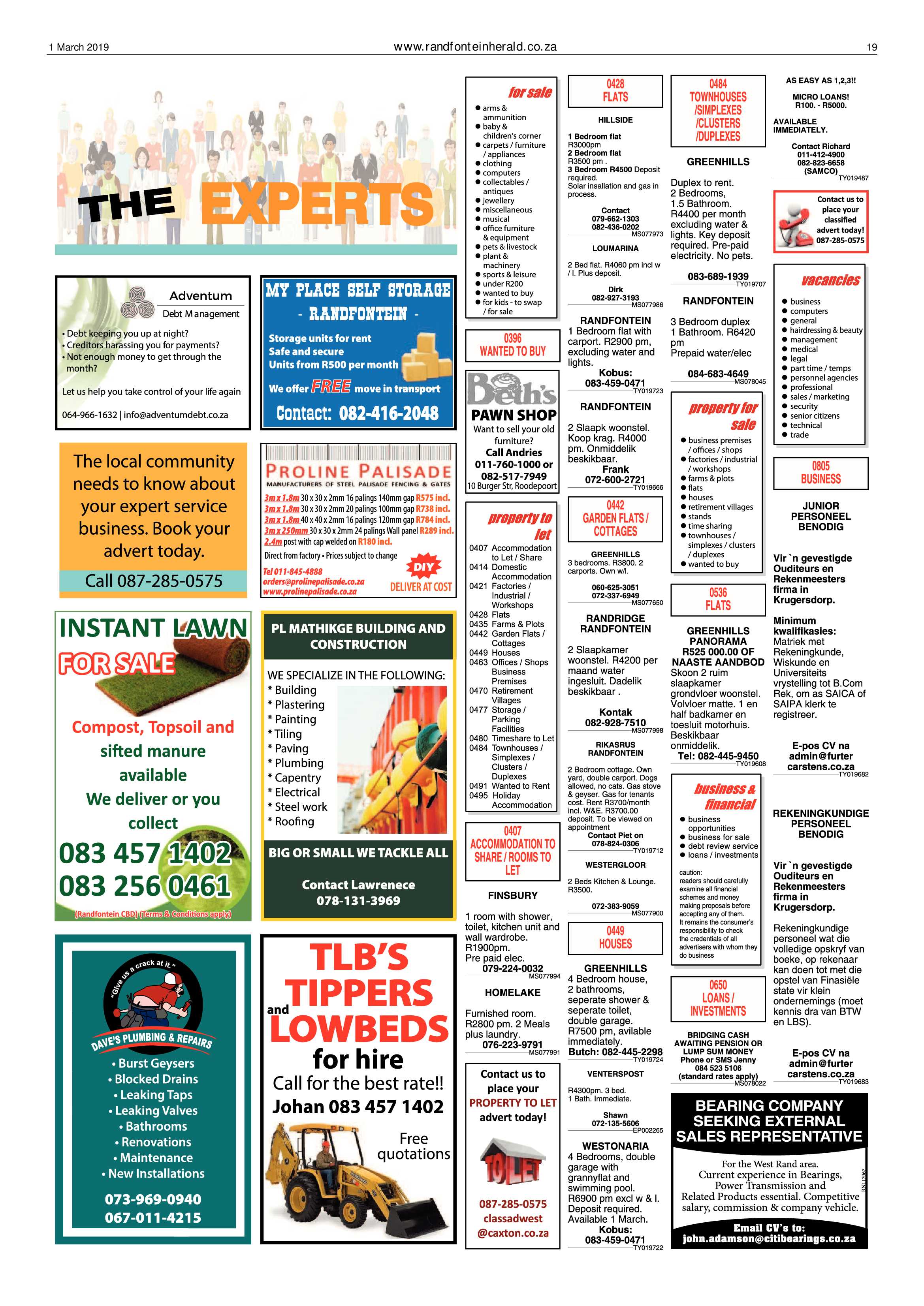 Randfontein Herald 1 March 2019 page 19