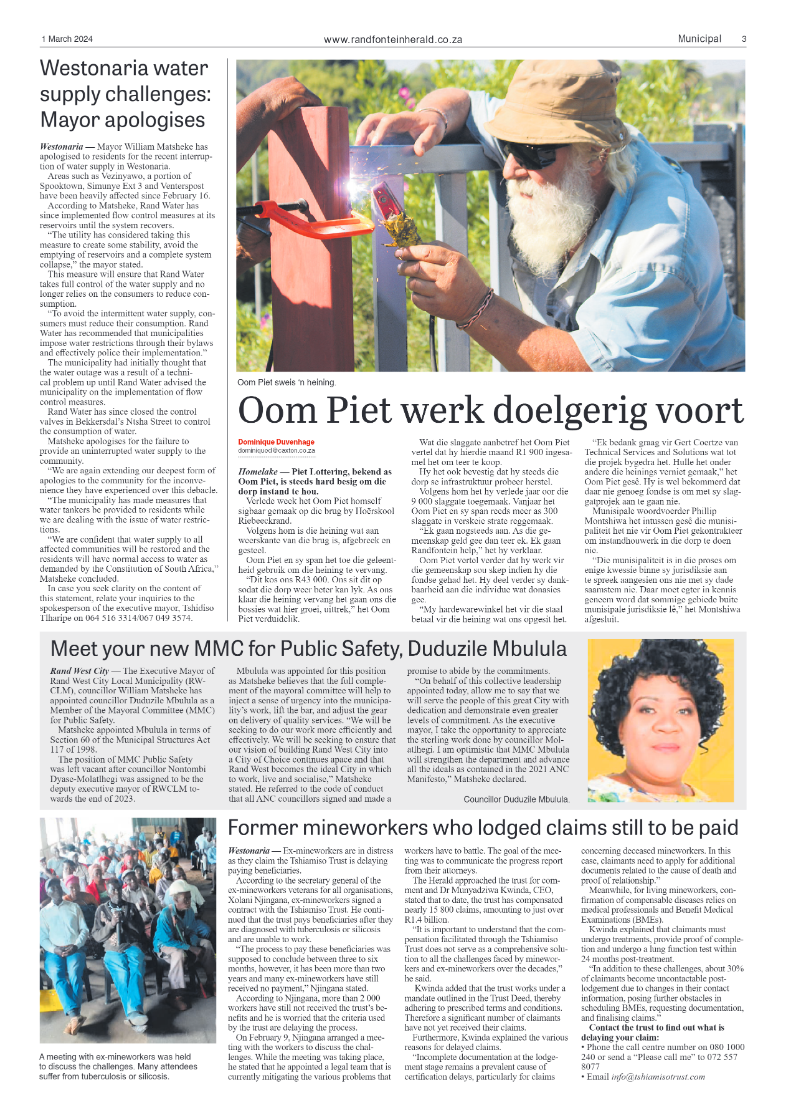 Randfontein Herald 1 March 2024 page 3