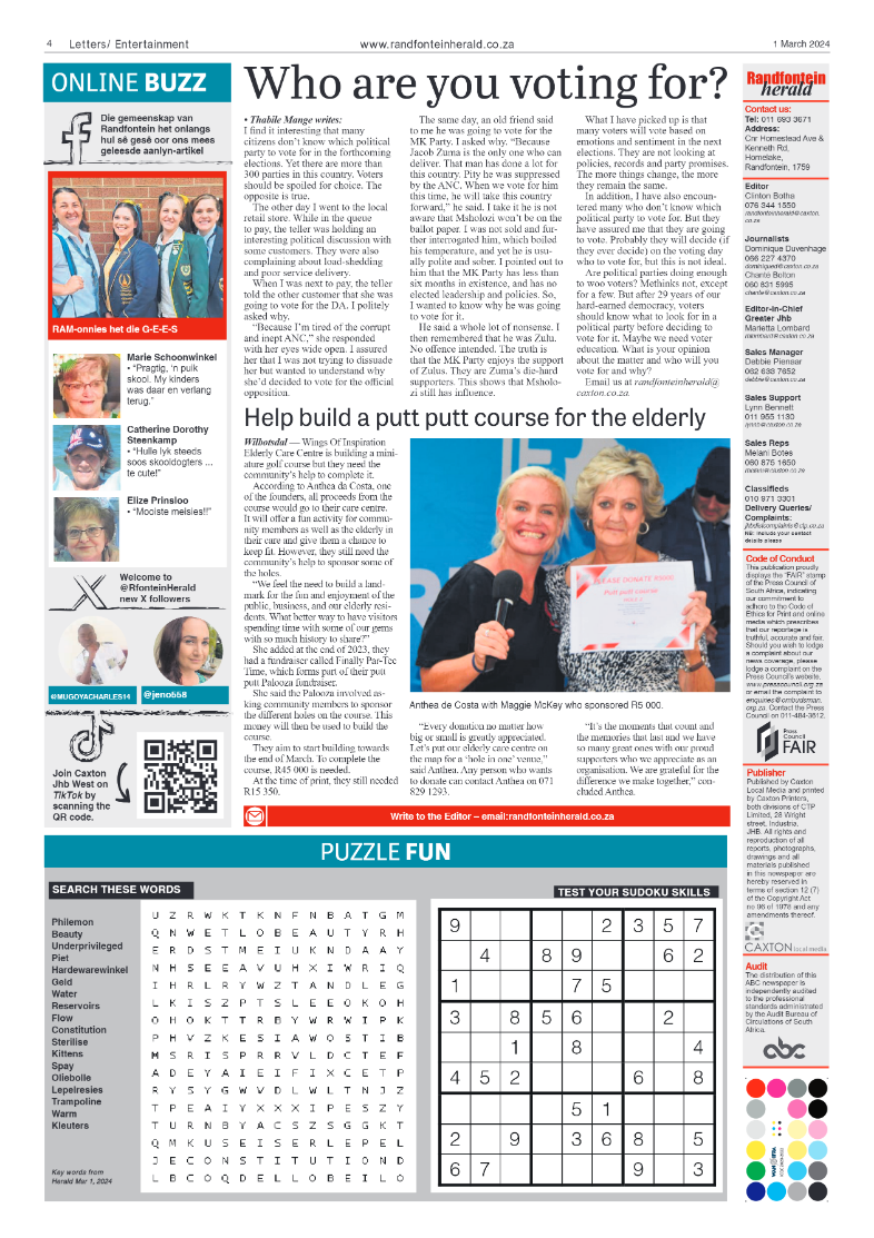 Randfontein Herald 1 March 2024 page 4