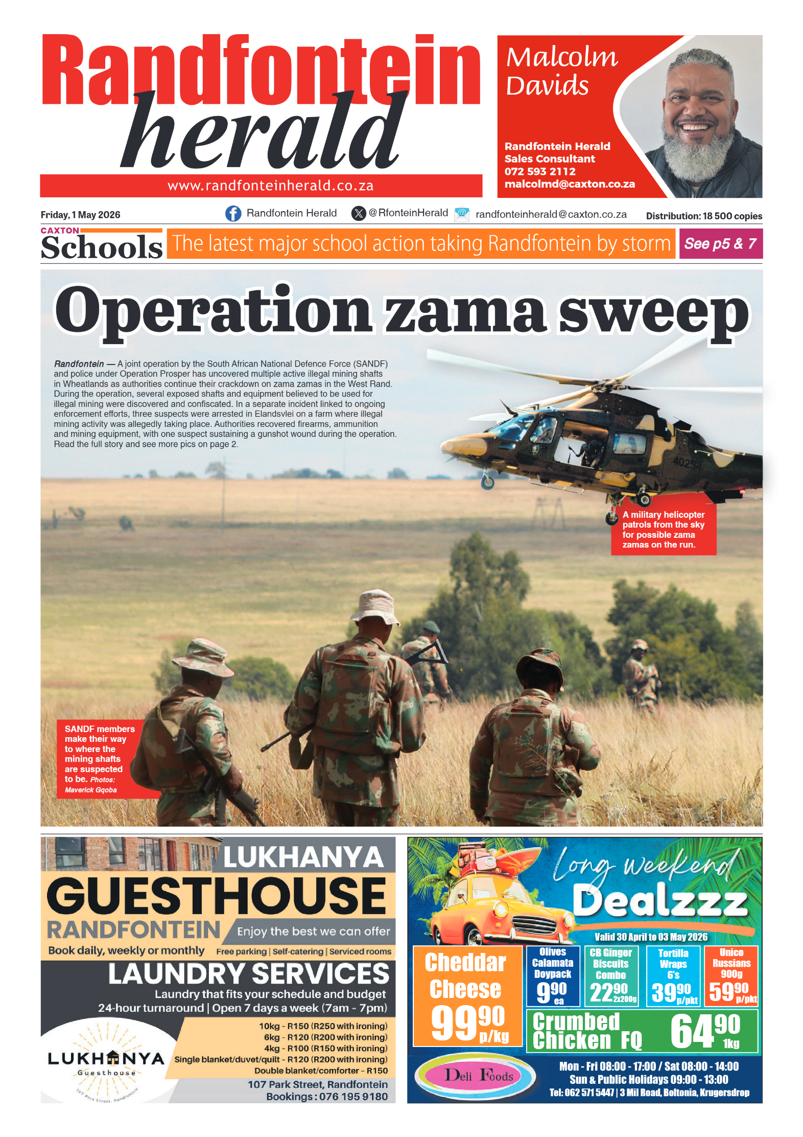 Randfontein Herald 1 May 2026 page 1