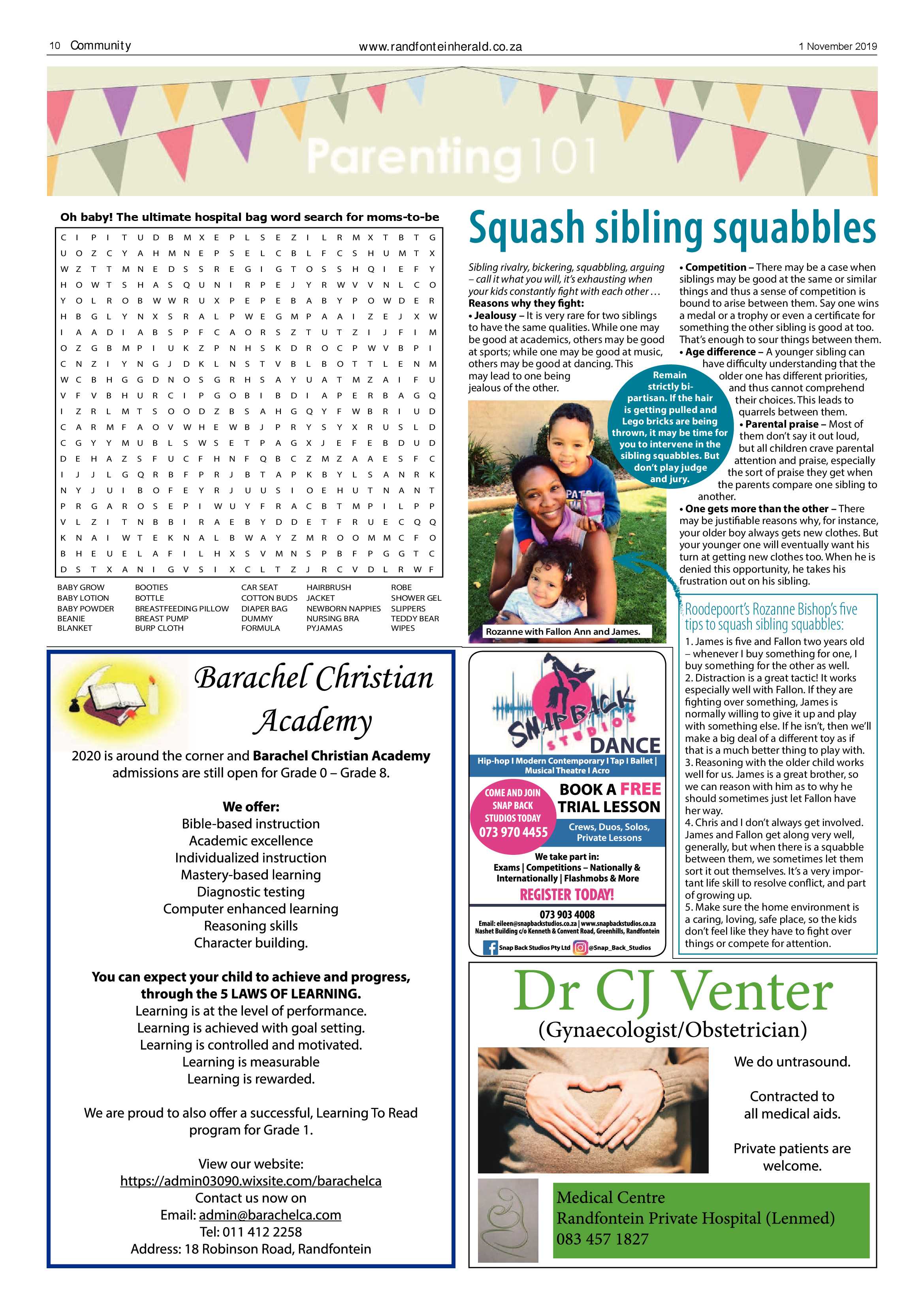 Randfontein Herald 1 November 2019 page 10