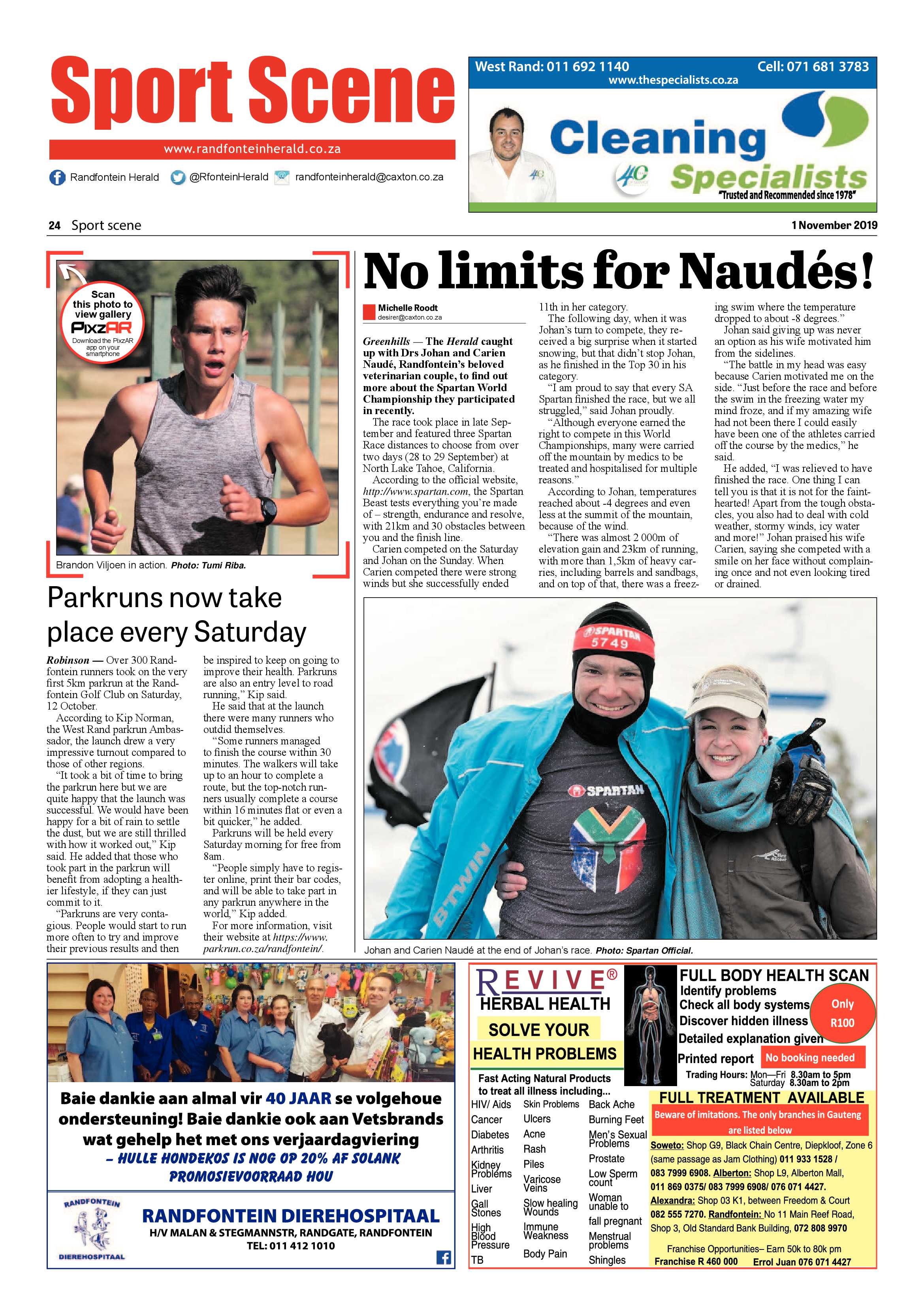 Randfontein Herald 1 November 2019 page 24