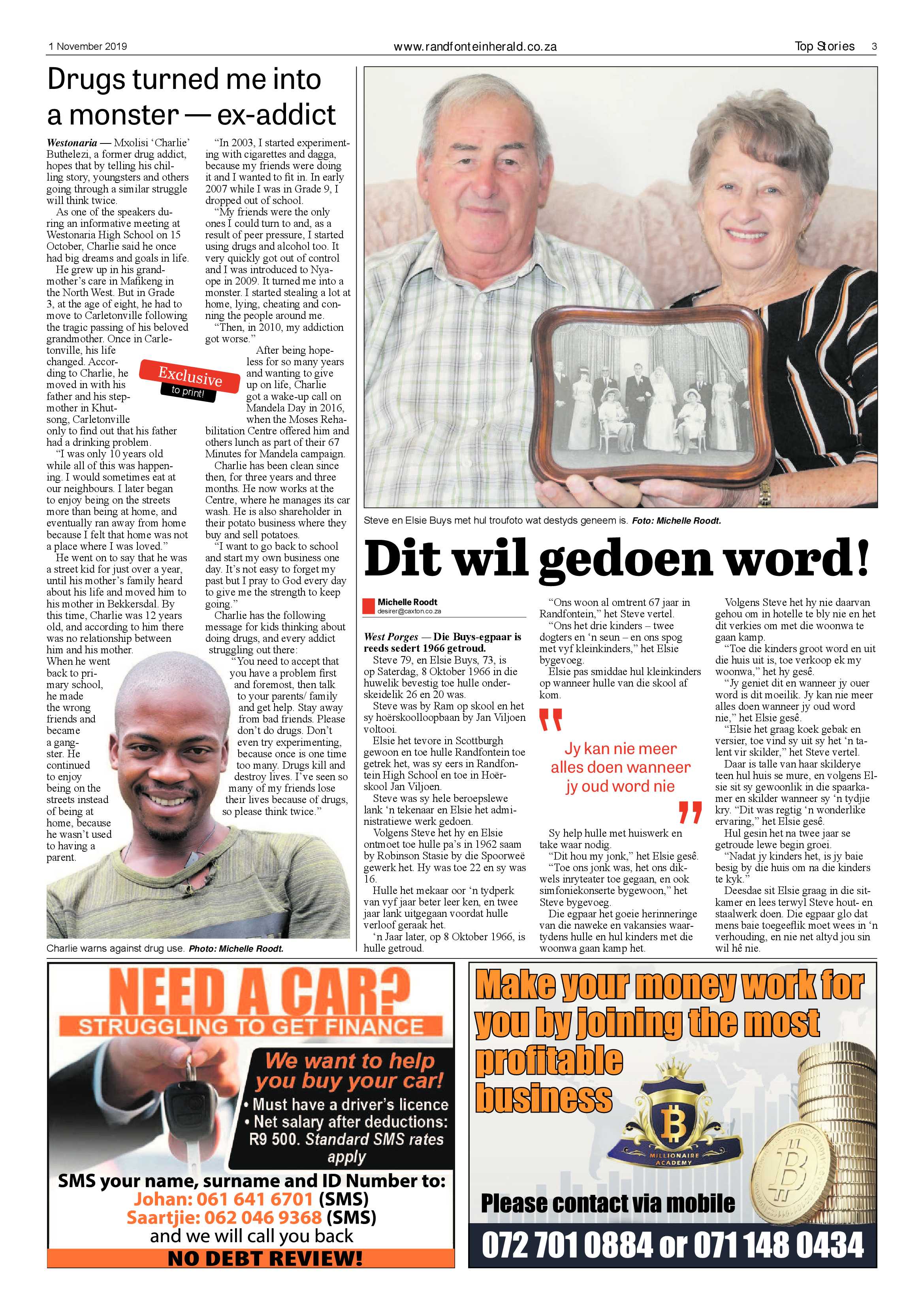 Randfontein Herald 1 November 2019 page 3