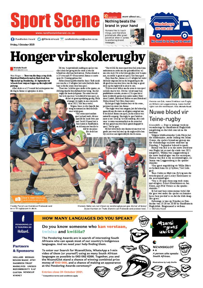 Randfontein Herald 1 October 2021 page 14