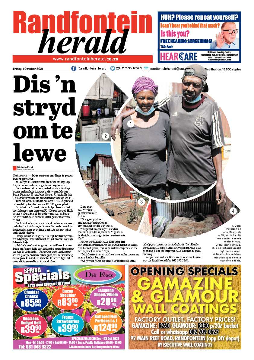 Randfontein Herald 1 October 2021 page 3